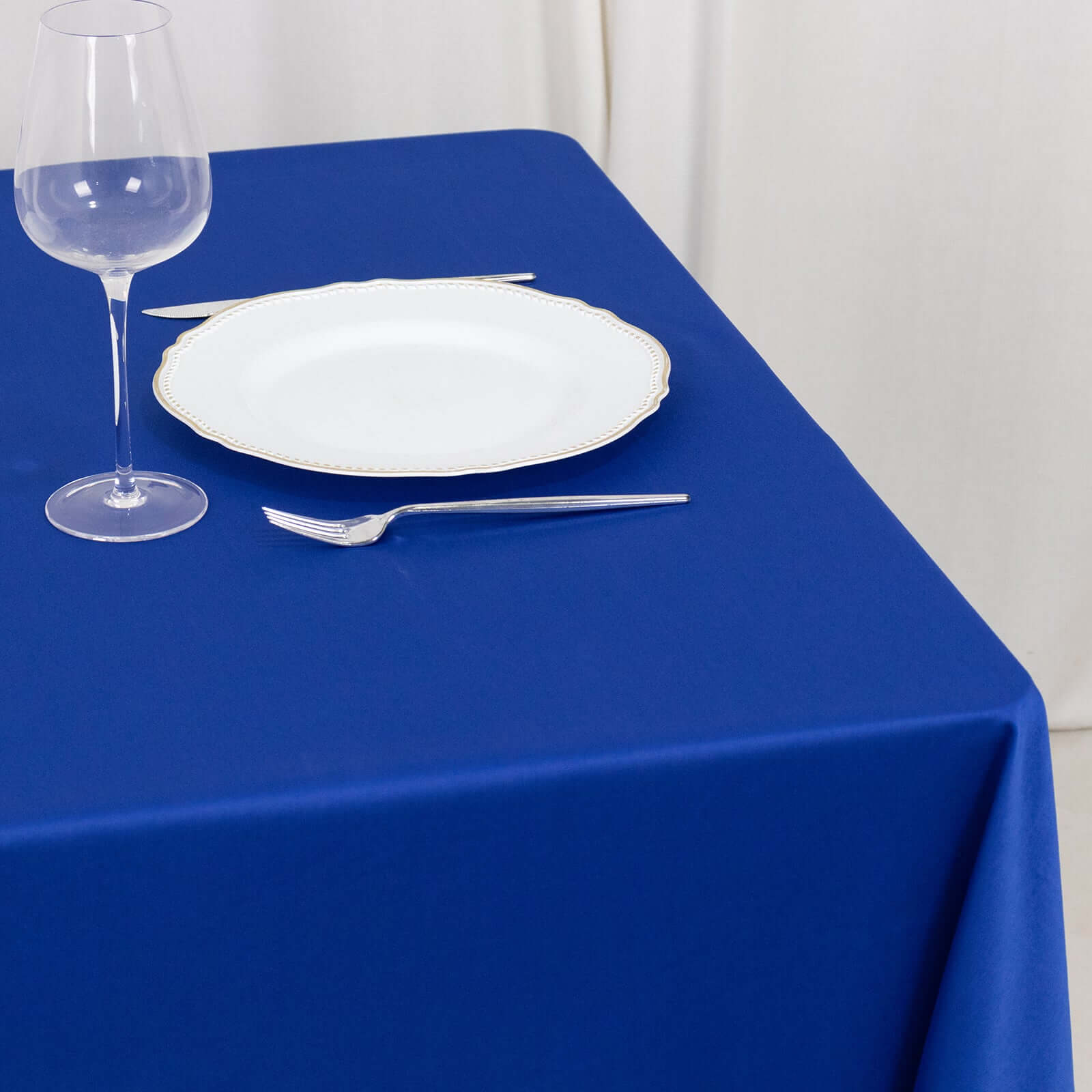 Royal Blue 70x70 Premium Wrinkle-Free & Stain-Resistant Scuba Tablecloth - Ideal for Events