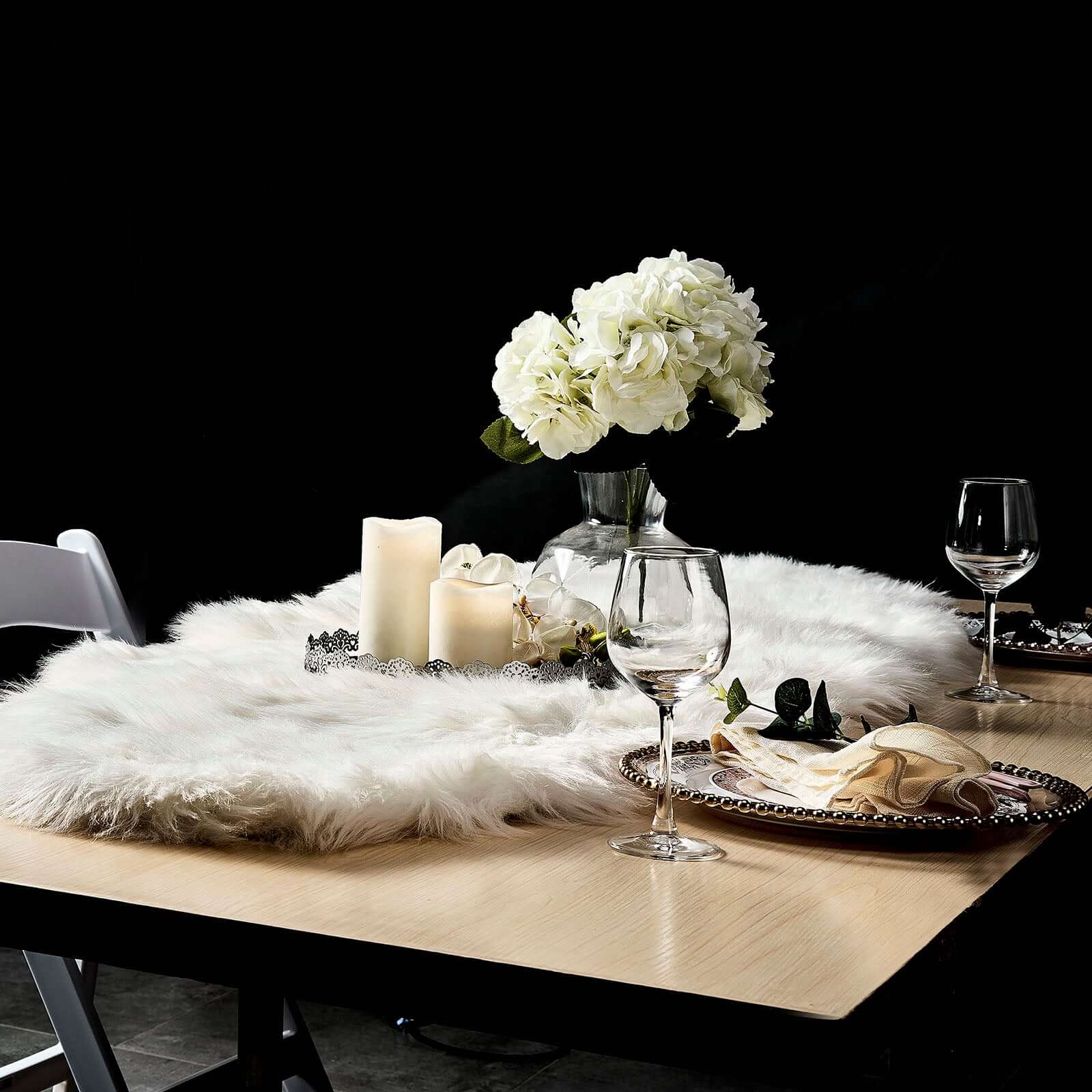 Get This Ultra Soft 6ft x 2ft White Faux Sheepskin Area Rug Runner