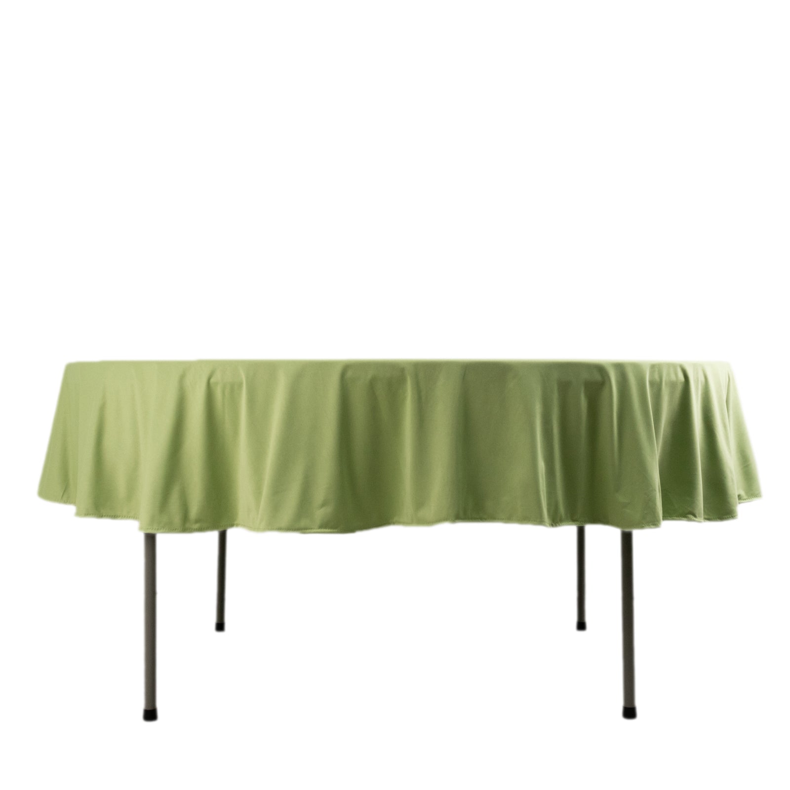 Exclusive Sage Green 90' Round Scuba Tablecloth - Wrinkle & Stain Resistant