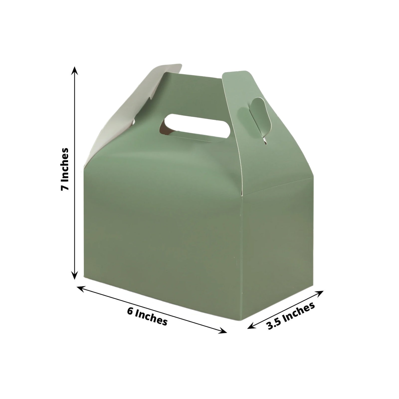 25-Pack Dusty Sage Green Party Candy Gift Tote Gable Boxes - Hot Sale!