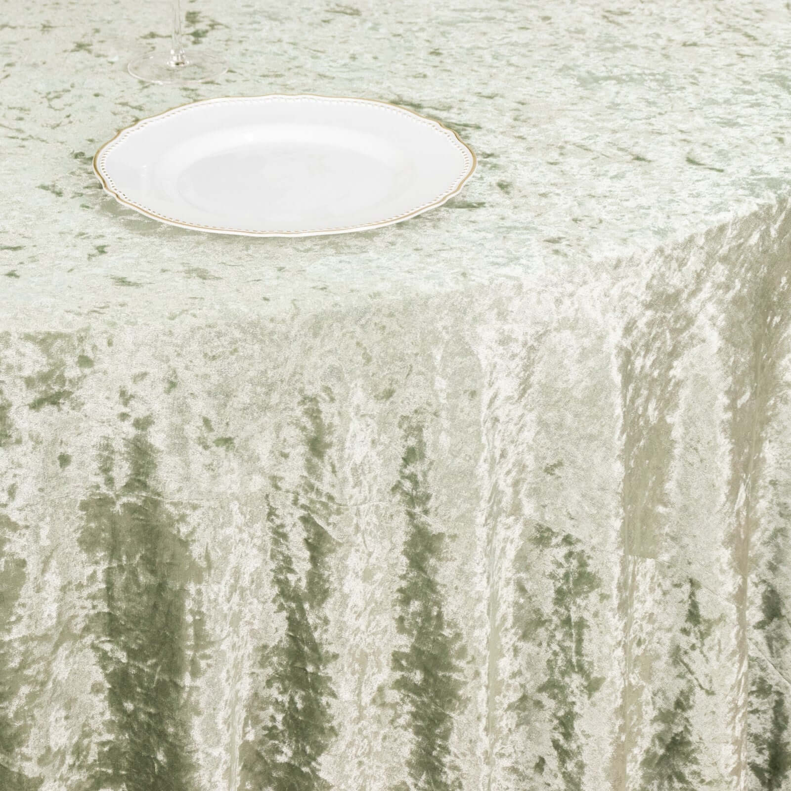 Seamless Wrinkle-Resistant Sage Green Polyester Rectangle Tablecloth 90x132