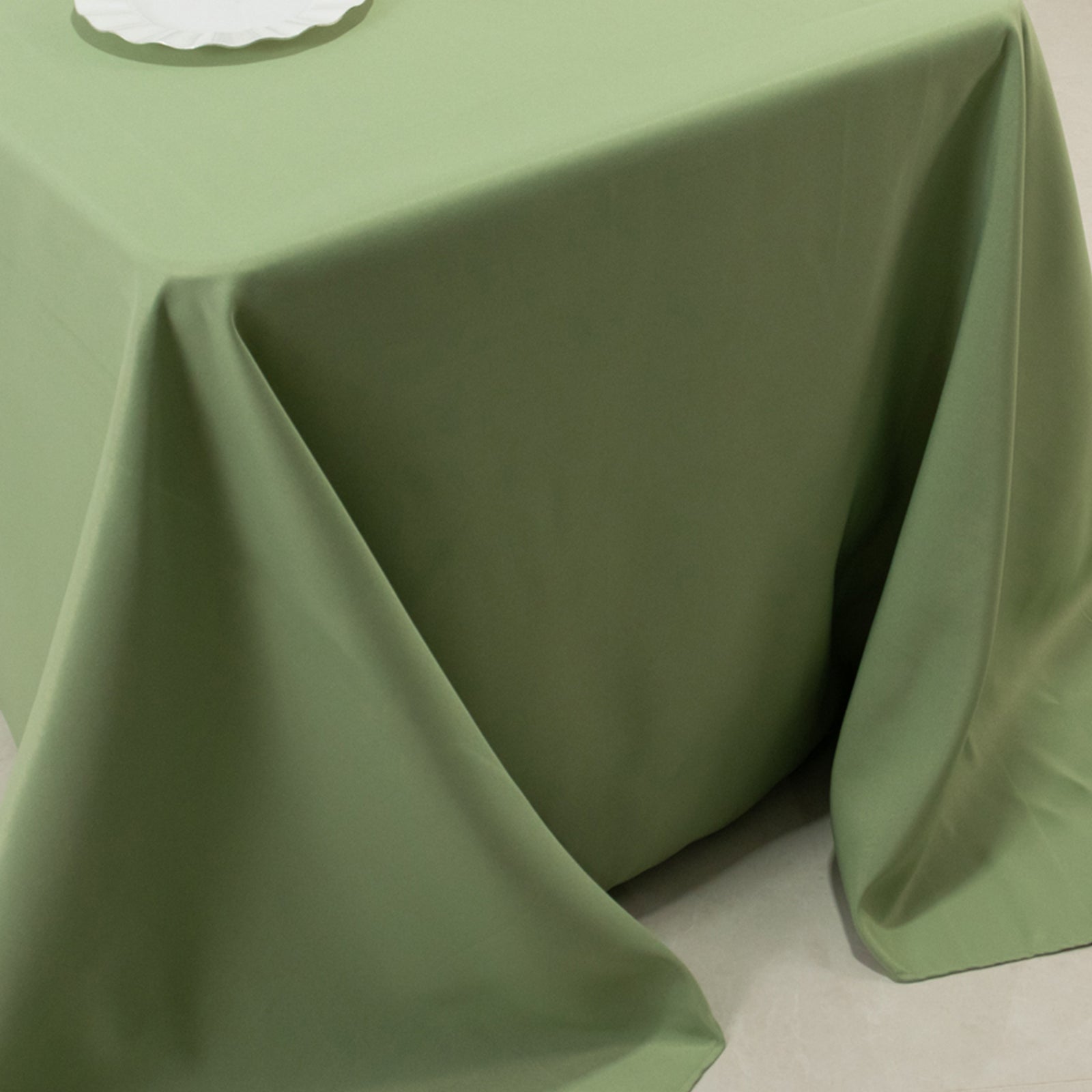 Exclusive Sage Green 90x132 Premium Polyester Seamless Tablecloth - Stain-Resistant