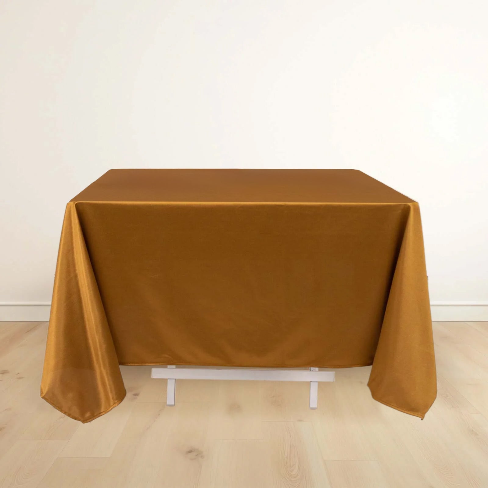 Premium Gold Shimmer 70x70 Scuba Square Tablecloth - Wrinkle-Free & Stain-Resistant