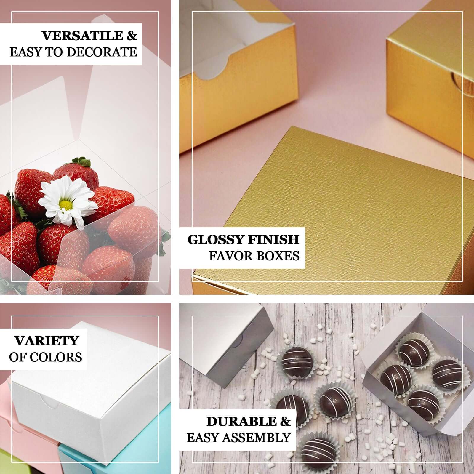 Get 25-Pack of 4x4x2 Clear PVC Cake and Cupcake Party Favor Gift Boxes for DIY Fun