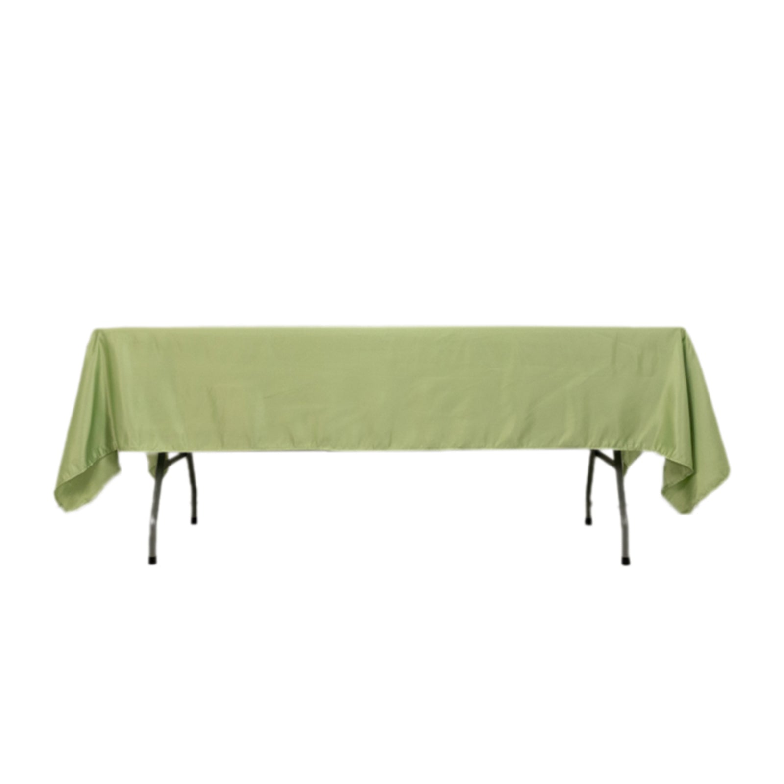 Lamour Satin Sage Green Rectangle Tablecloth - Durable & Soft, 60x102