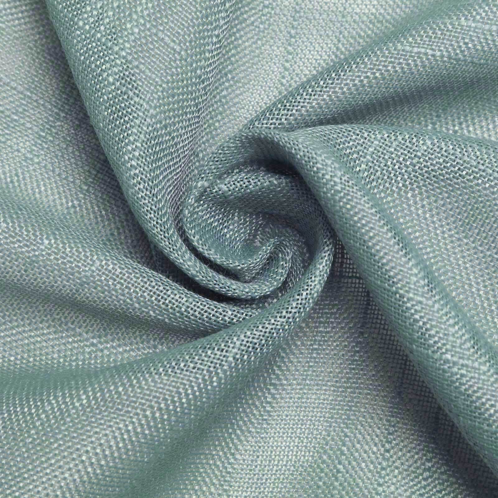 Hot Sale! 120' Round Dusty Blue Faux Linen Tablecloth - Wrinkle-Resistant & Seamless