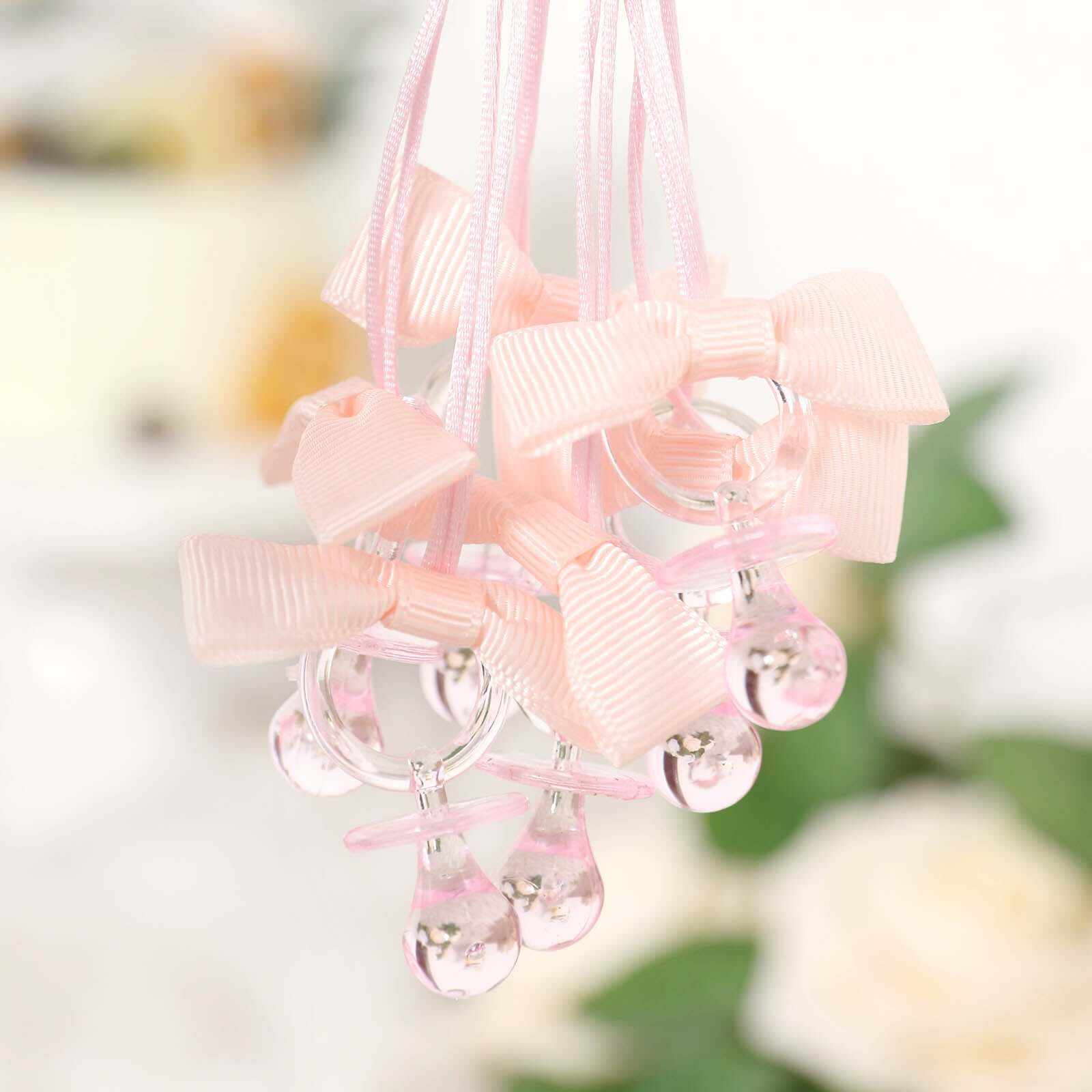 Hot Deal! 12-Pack Pink Decorative Baby Pacifiers for Baby Showers