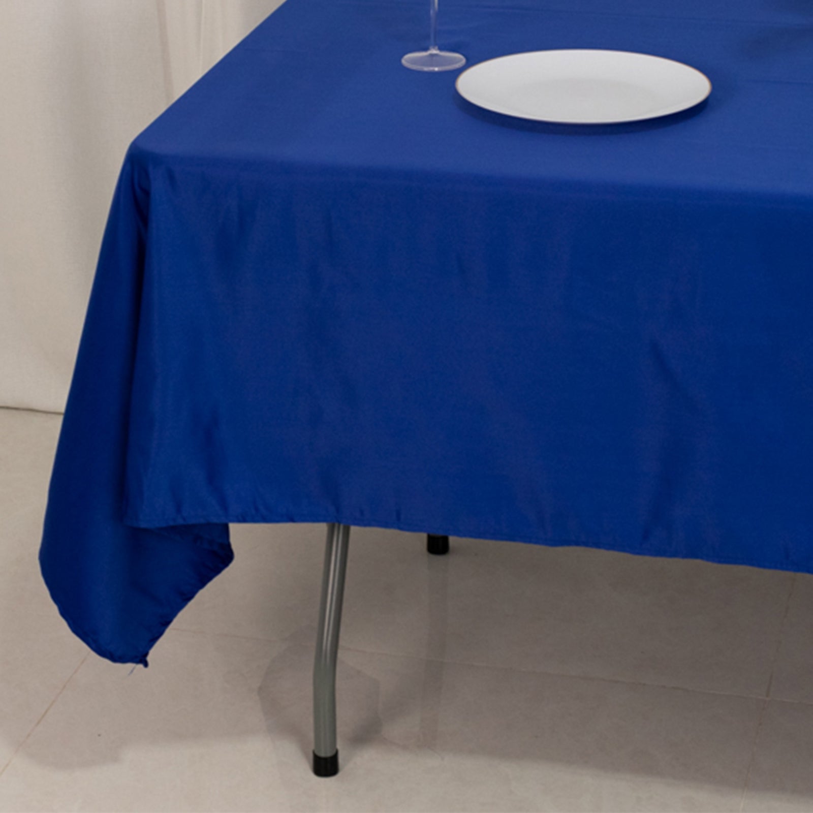 Royal Blue Lamour Satin Rectangle Tablecloth (60x102) - Durable, Silky Soft & High-Quality