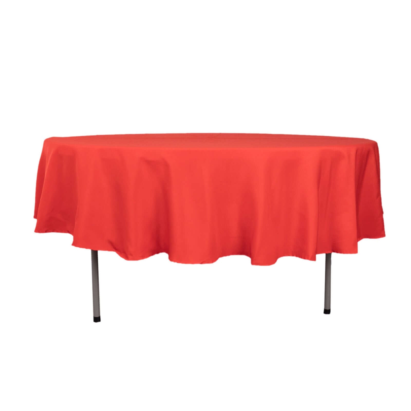 Hot Sale! Red 90-Inch Premium Polyester Round Tablecloth - Stain & Wrinkle Resistant, 220GSM