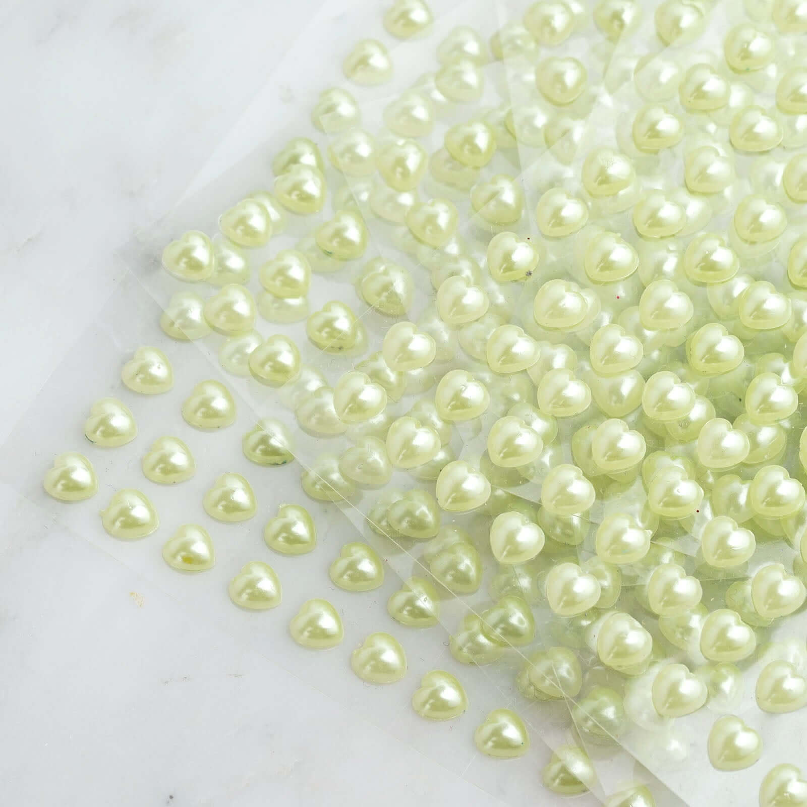 600 Pcs Apple Green Heart Diamond Rhinestone Stickers for DIY Crafts - Great Deal