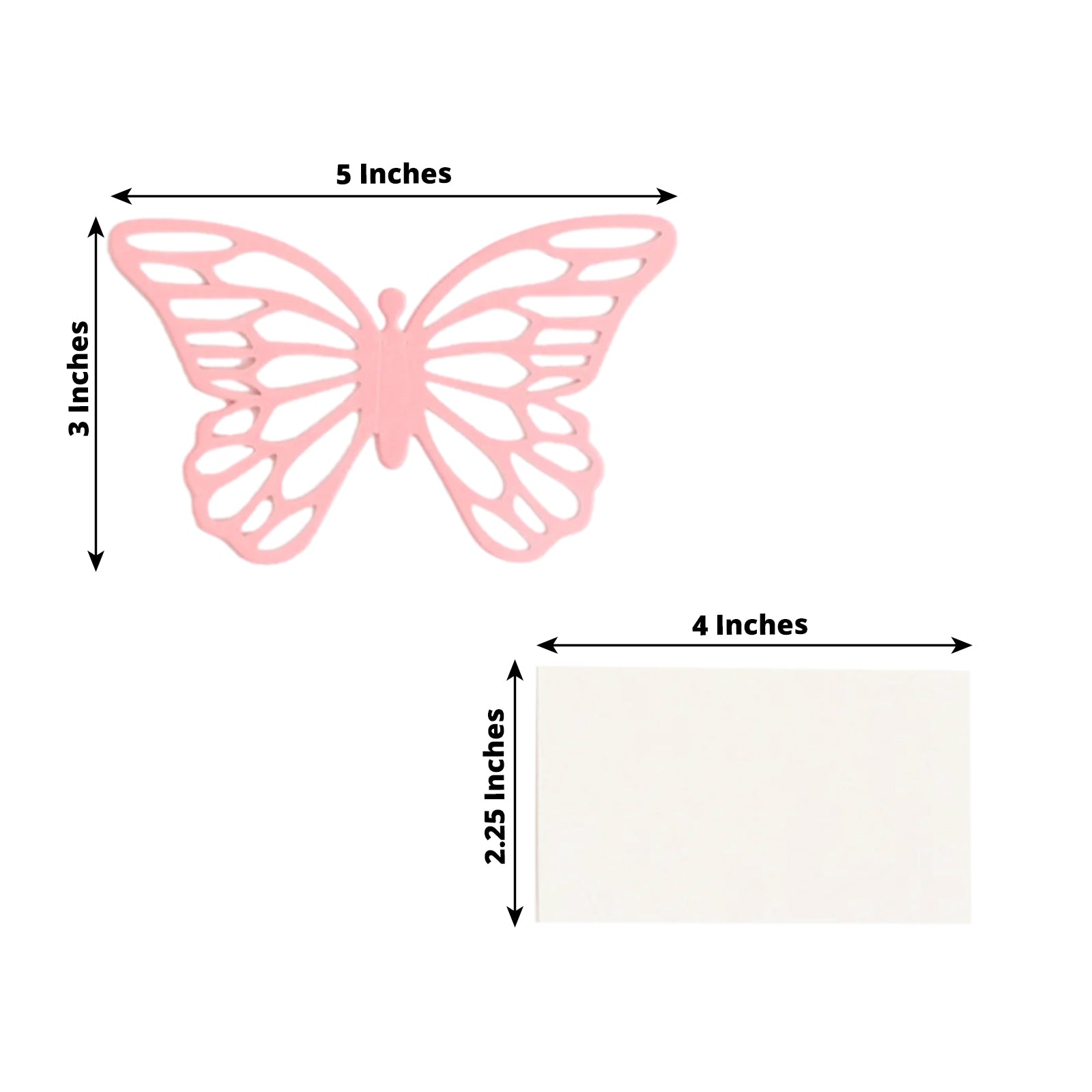 25-Pack Pink Paper Butterfly Place Card Holders with Printable White Cards - 3D Free Standing Table Number Stands (3x5) - High Quality Deal