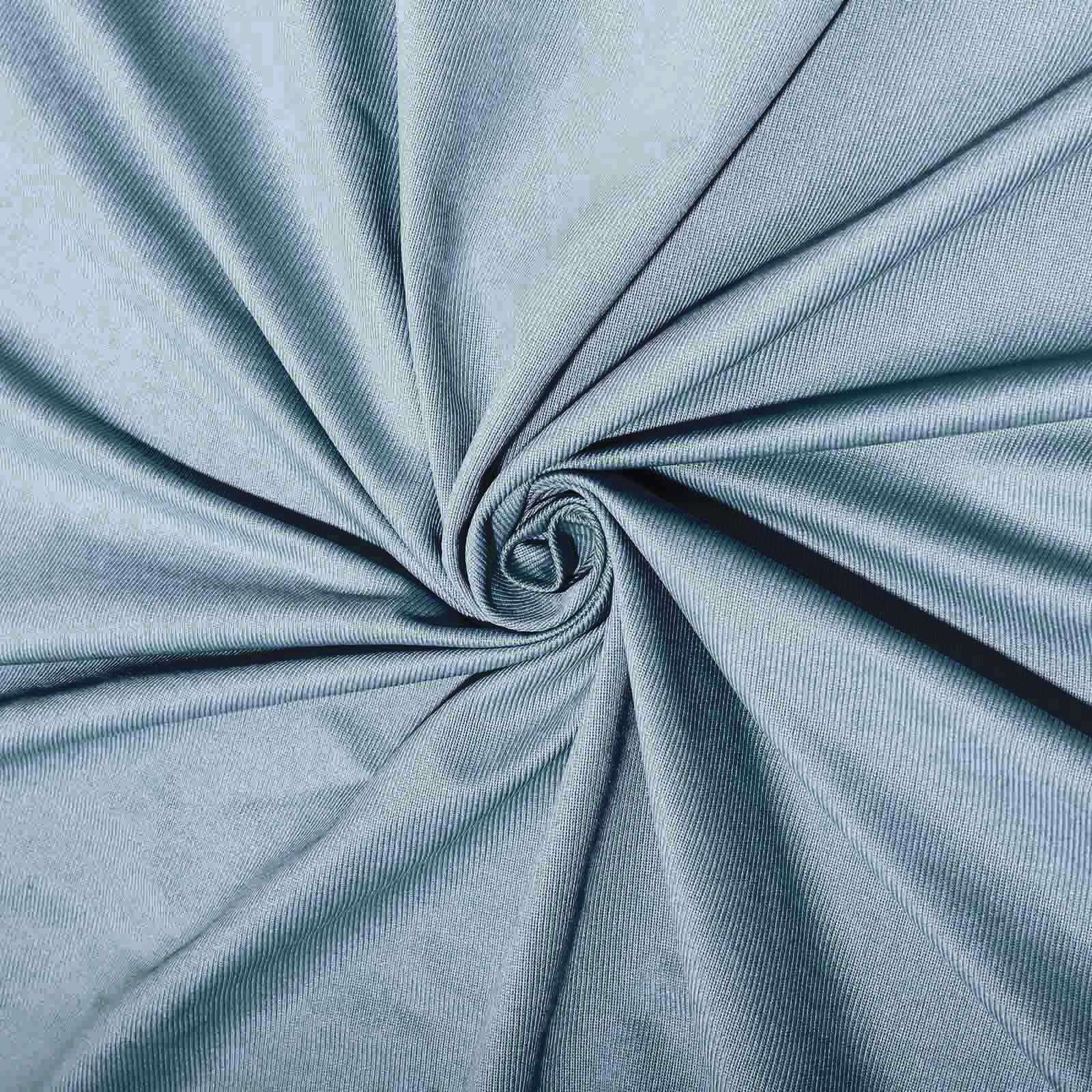 2-Pack 10ftx10ft Dusty Blue Scuba Polyester Wrinkle-Free Flame-Resistant Event Curtain Drapes