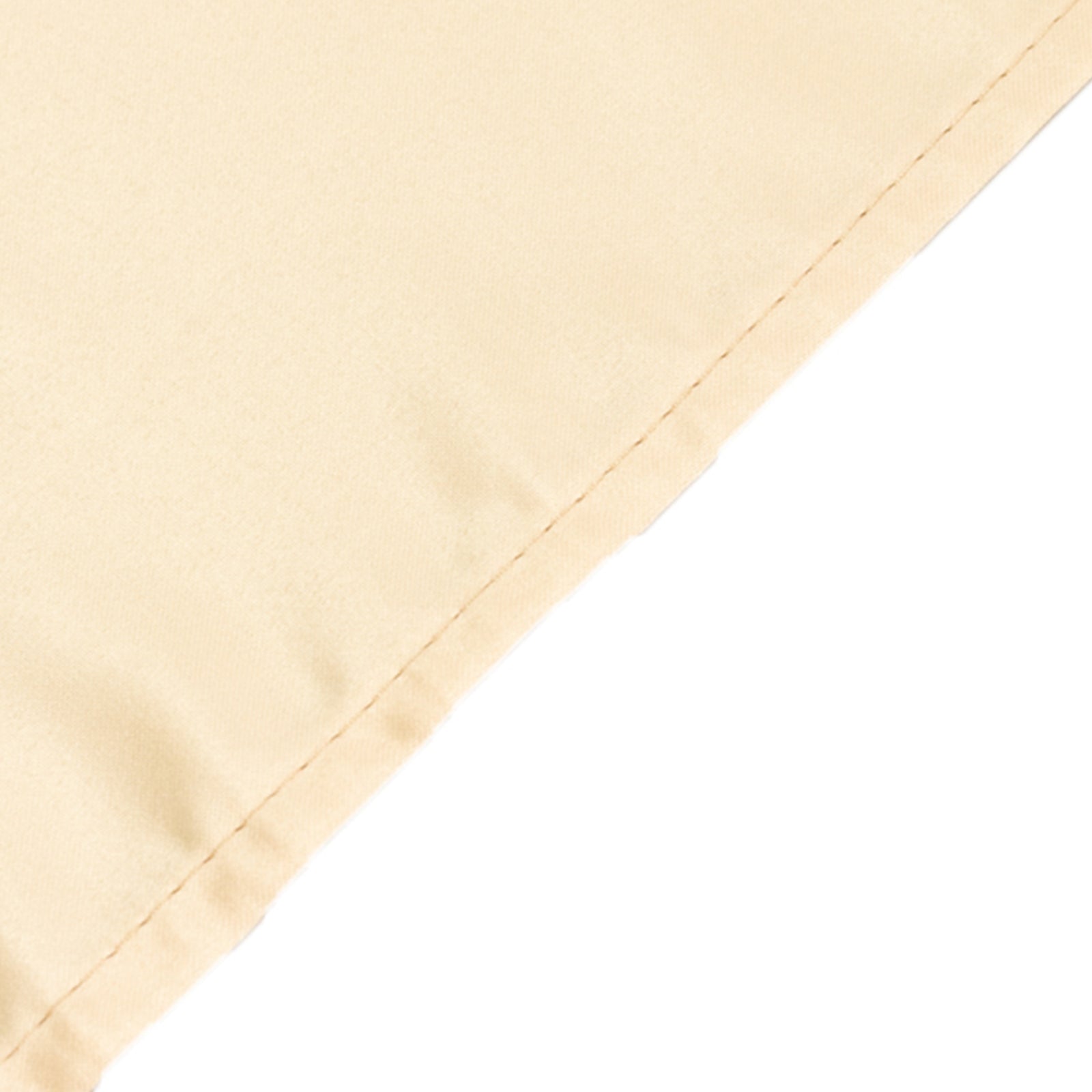 Beige Lamour Satin Rectangle Tablecloth - Durable & Silky Soft, Ideal for Events