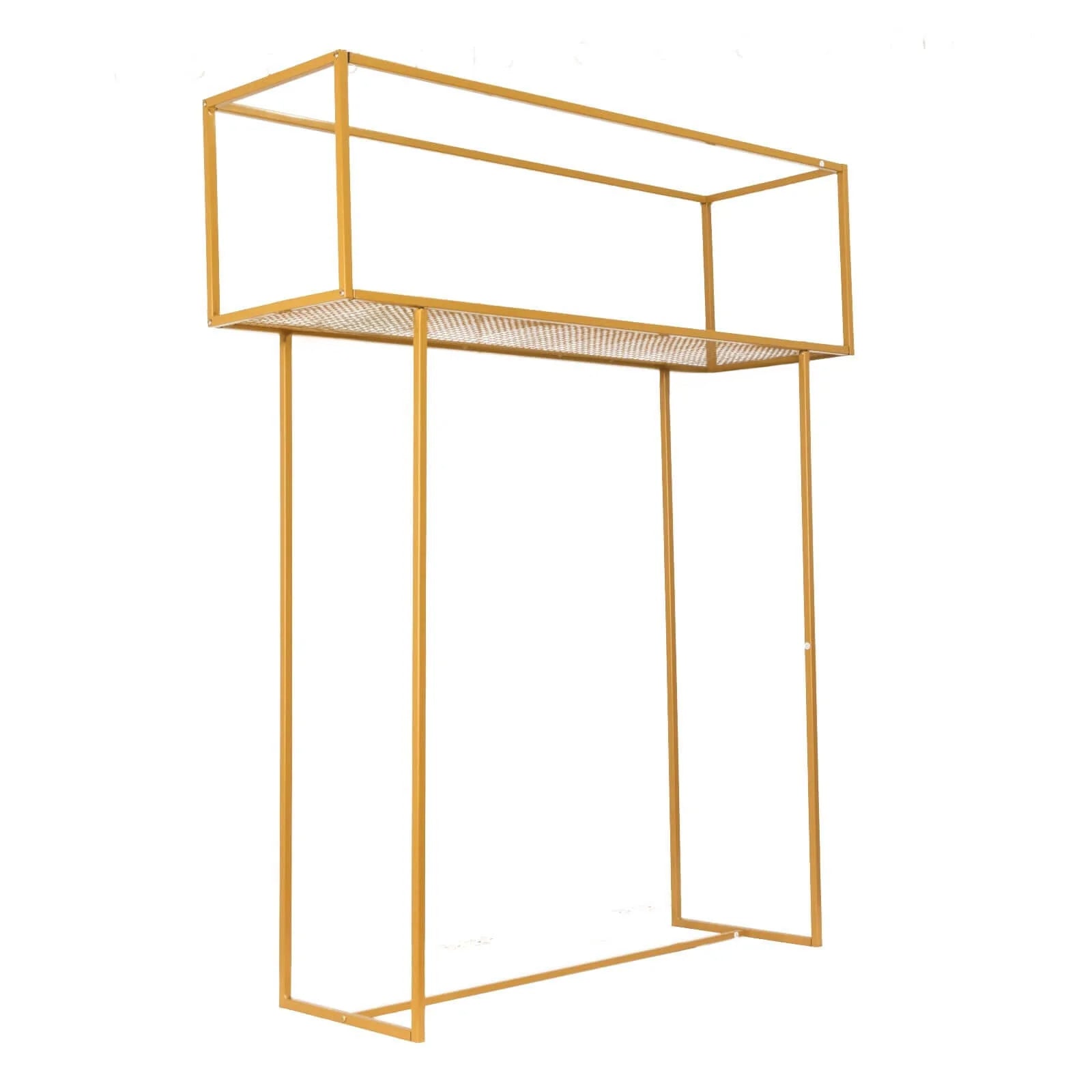 Heavy Duty Gold Metal Rectangular Tall Floral Display Rack - 48 Inches