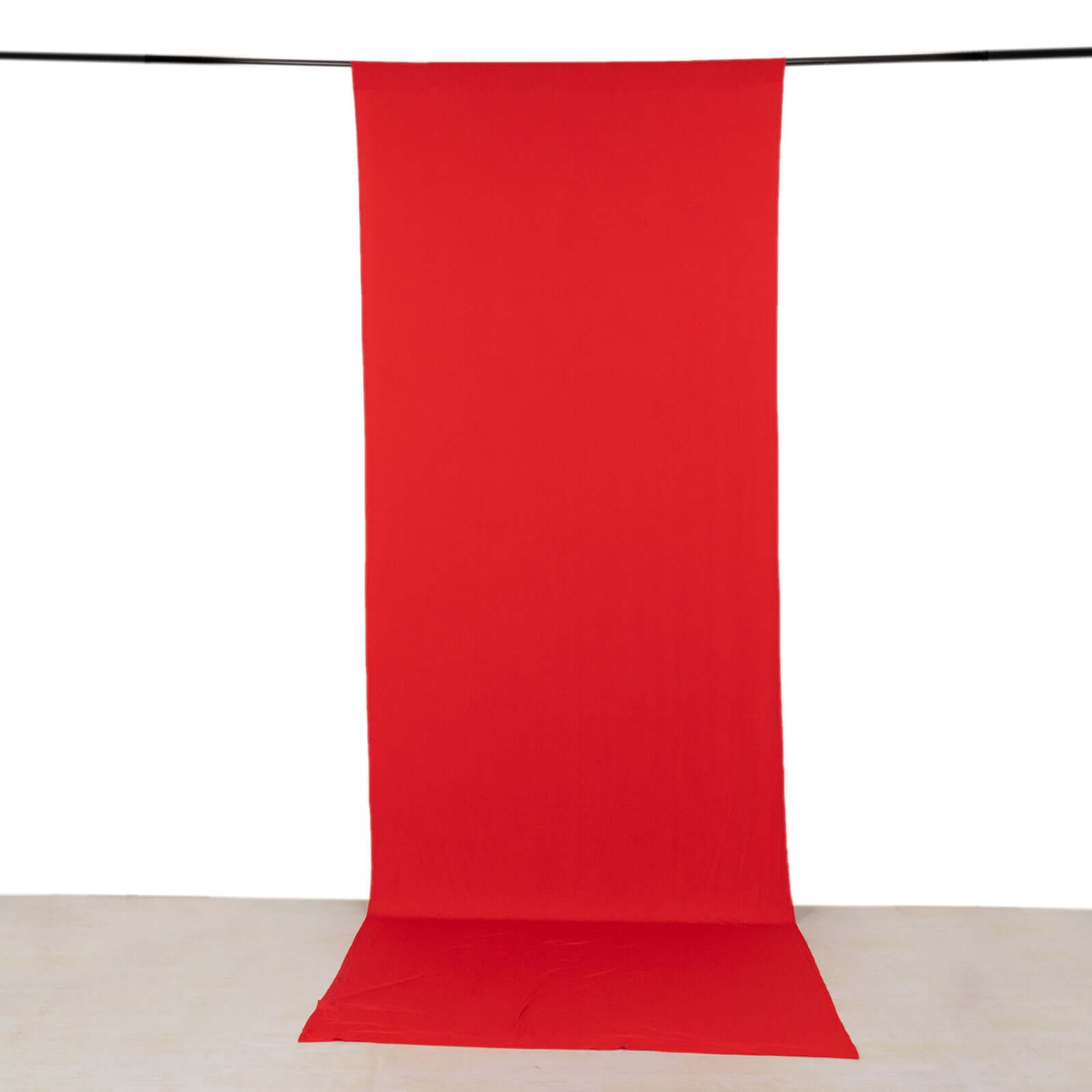 Hot Deal! Red 4-Way Stretch Wrinkle-Free Spandex Event Backdrop Curtain - 5ftx14ft