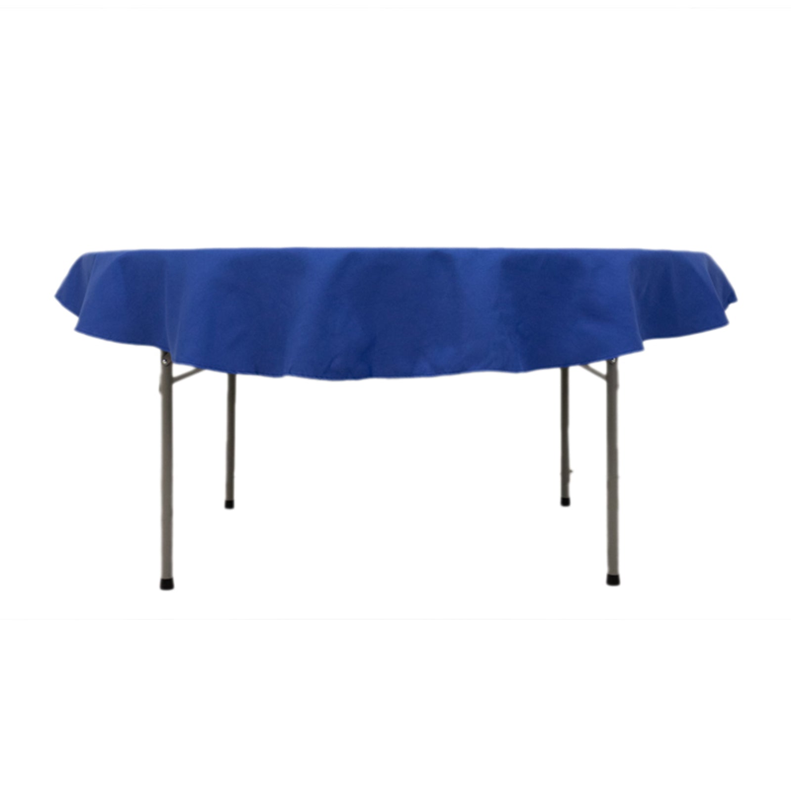 Exclusive Royal Blue 70" Cotton Blend Round Tablecloth - Wrinkle-Free and Ideal for Events