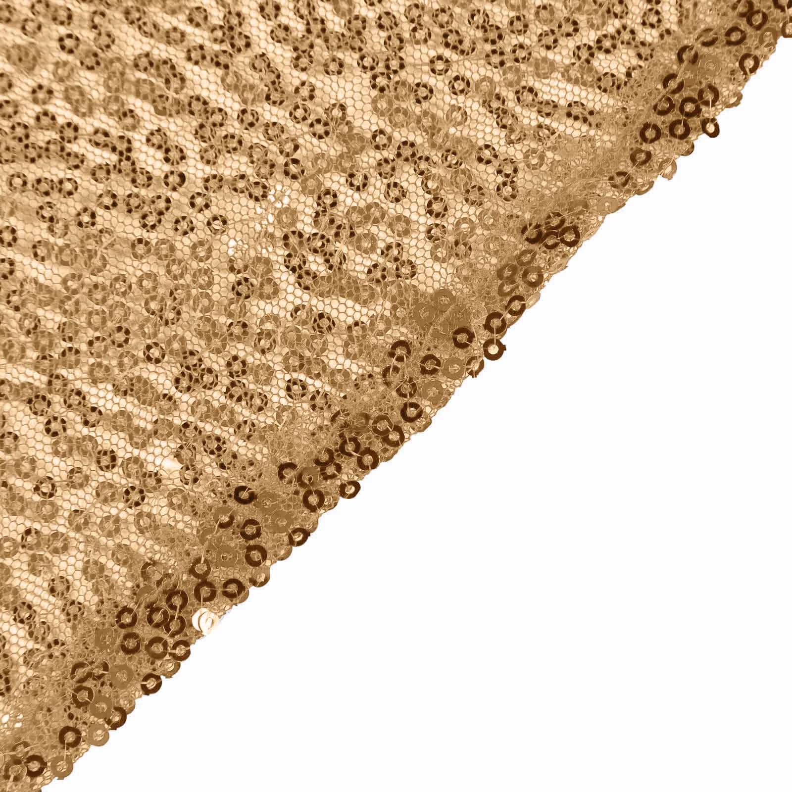 Exclusive Gold Sequin Round Tablecloth 132' - Ideal for Elegant Events