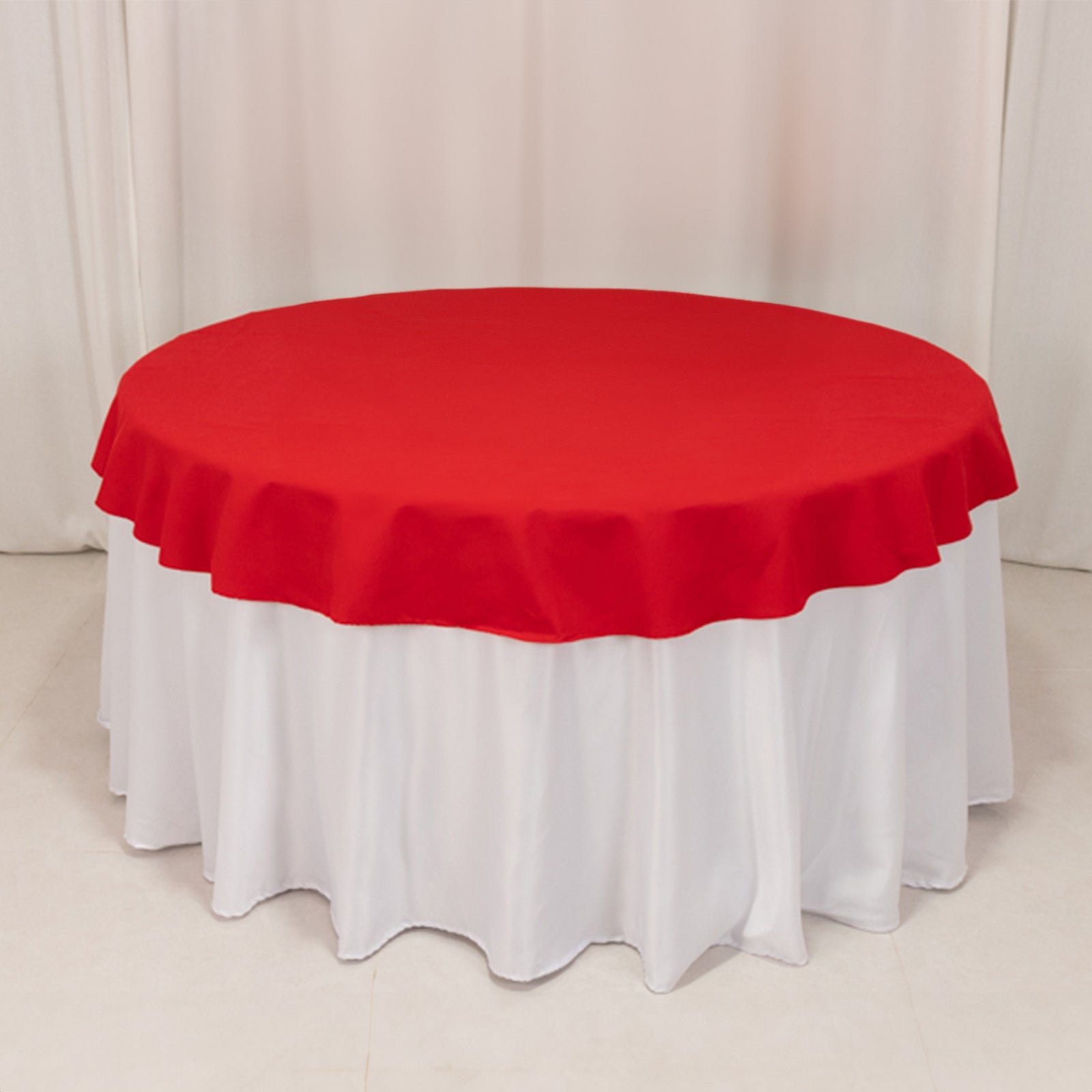 Hot Deal! 70-Inch Red Wrinkle-Resistant Cotton Blend Round Tablecloth for Events
