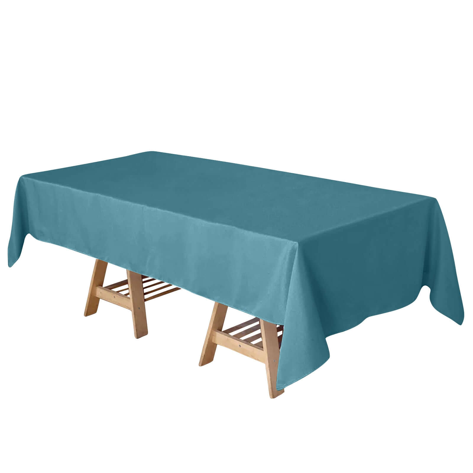 Super Durable and Stylish Polyester Rectangle Tablecloth in Peacock Teal - 60x102