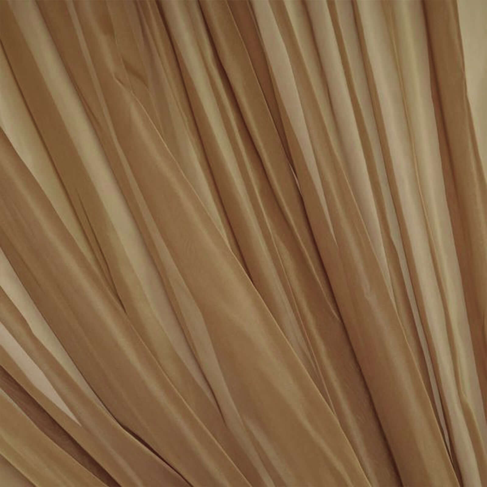 Hot Deal! 2-Pack Gold 10ftx10ft Flame-Resistant Chiffon Event Curtain Drapes with Rod Pockets