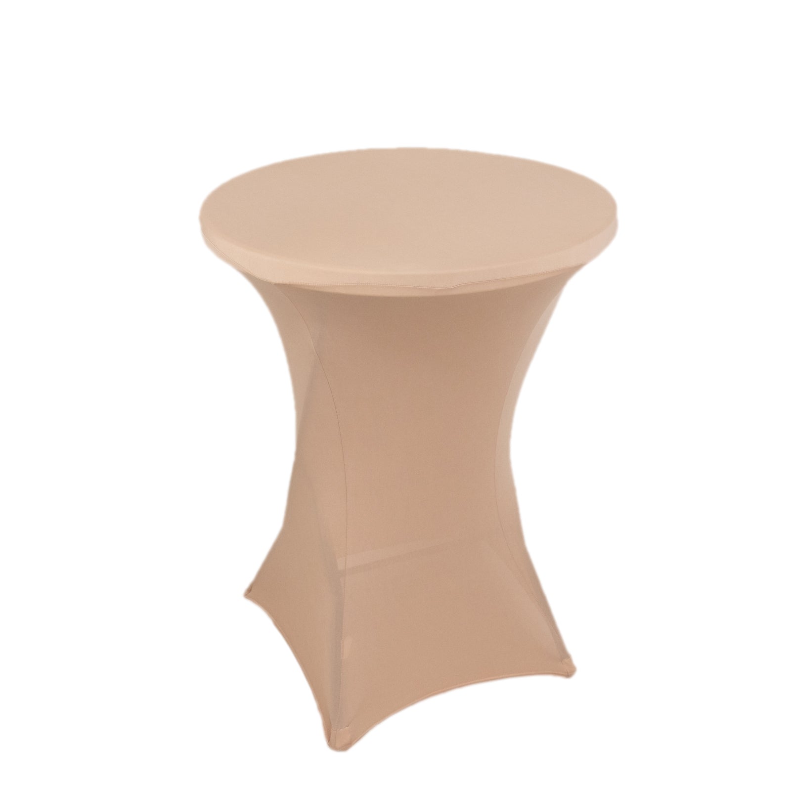 Stretchable Nude Spandex Cocktail Table Cover for 24 - 32 Inch Tables, Easy to Maintain