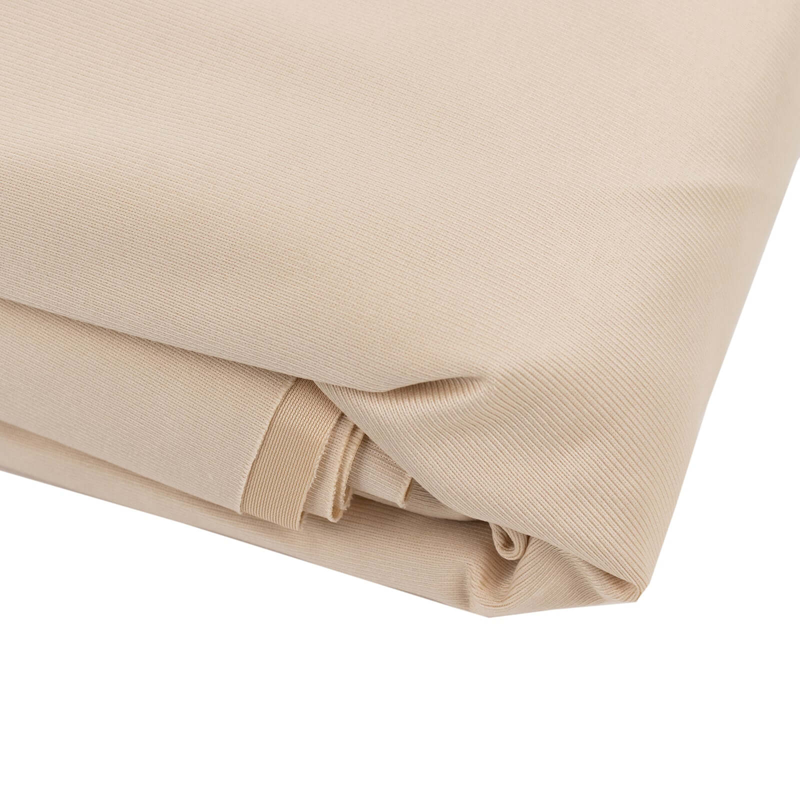 Wrinkle-Free DIY Premium Beige Scuba Polyester Fabric Roll - 60 Inches by 10 Yards