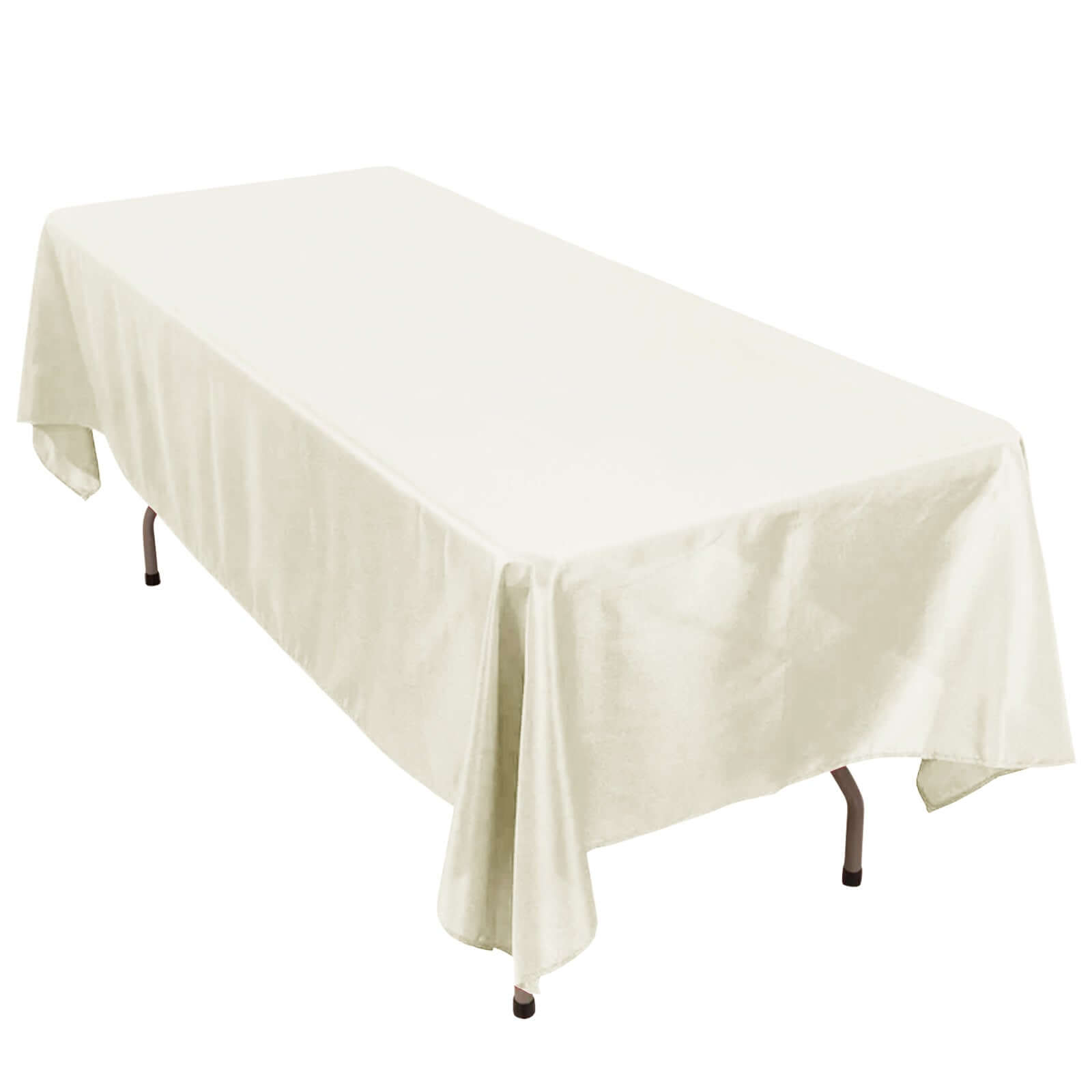 Ivory 60x102 Premium Polyester Rectangle Tablecloth - Durable 220GSM, Wrinkle-Resistant