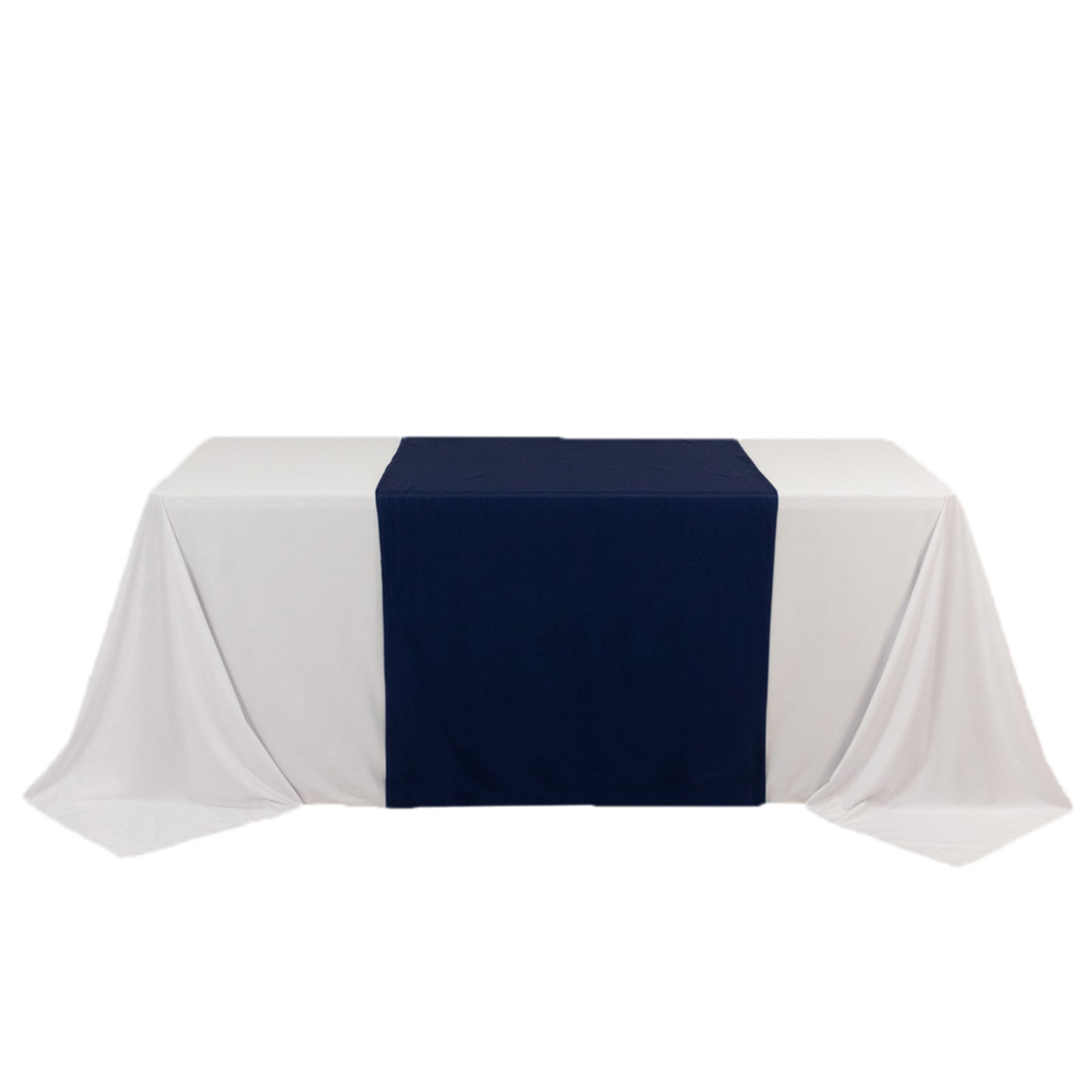 Navy Blue Extra Wide Premium Polyester 36x72 Table Runner - Ideal for Sublimation Printing