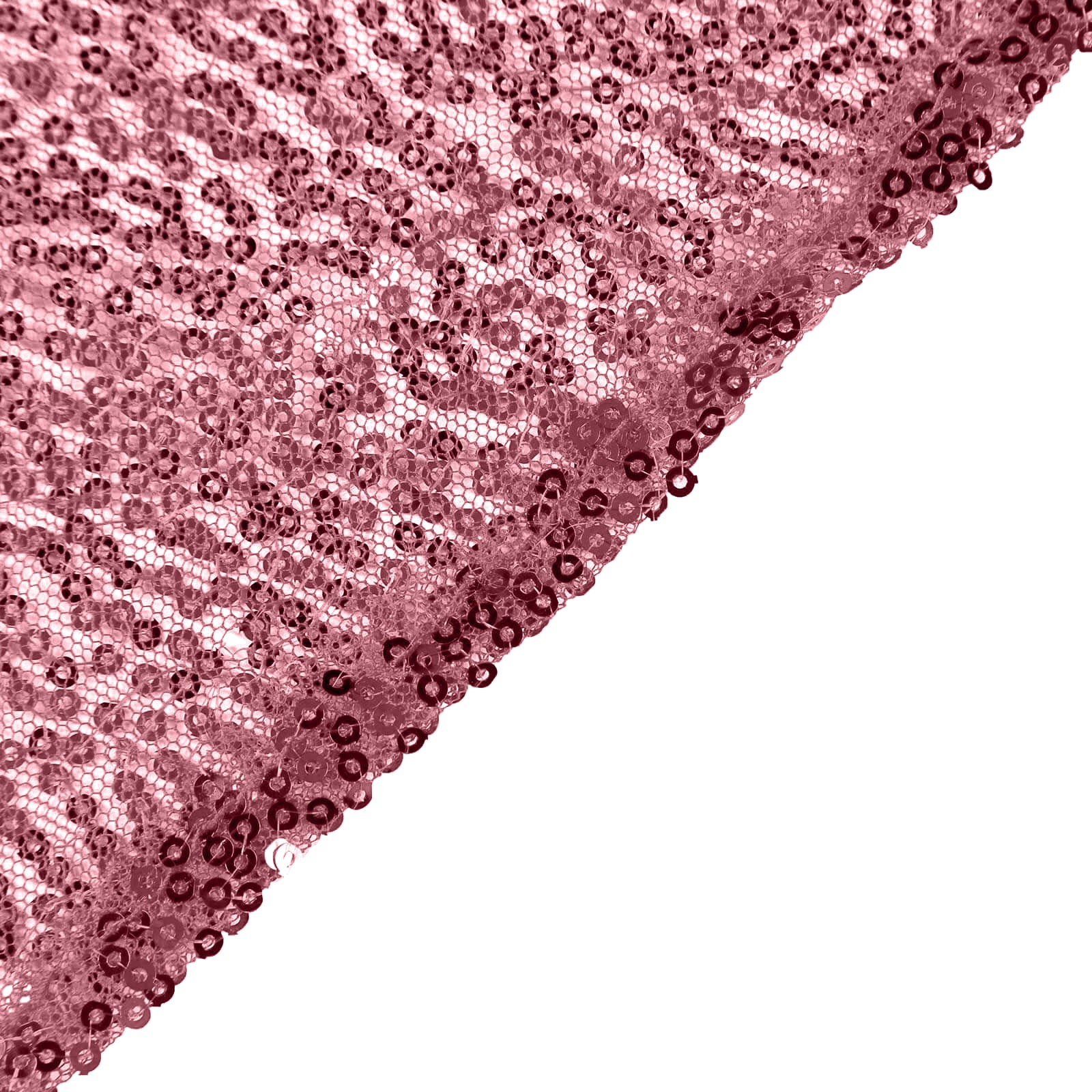 132-Inch Pink Seamless Sparkly Round Sequin Tablecloth for Events