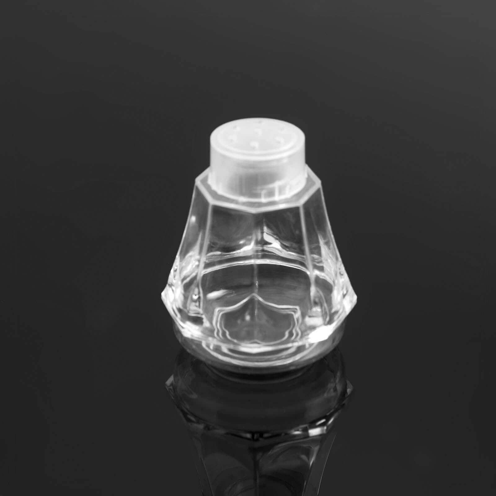 Set of 12 Clear 2.5-Inch Plastic Salt and Pepper Shakers for Party Gifts