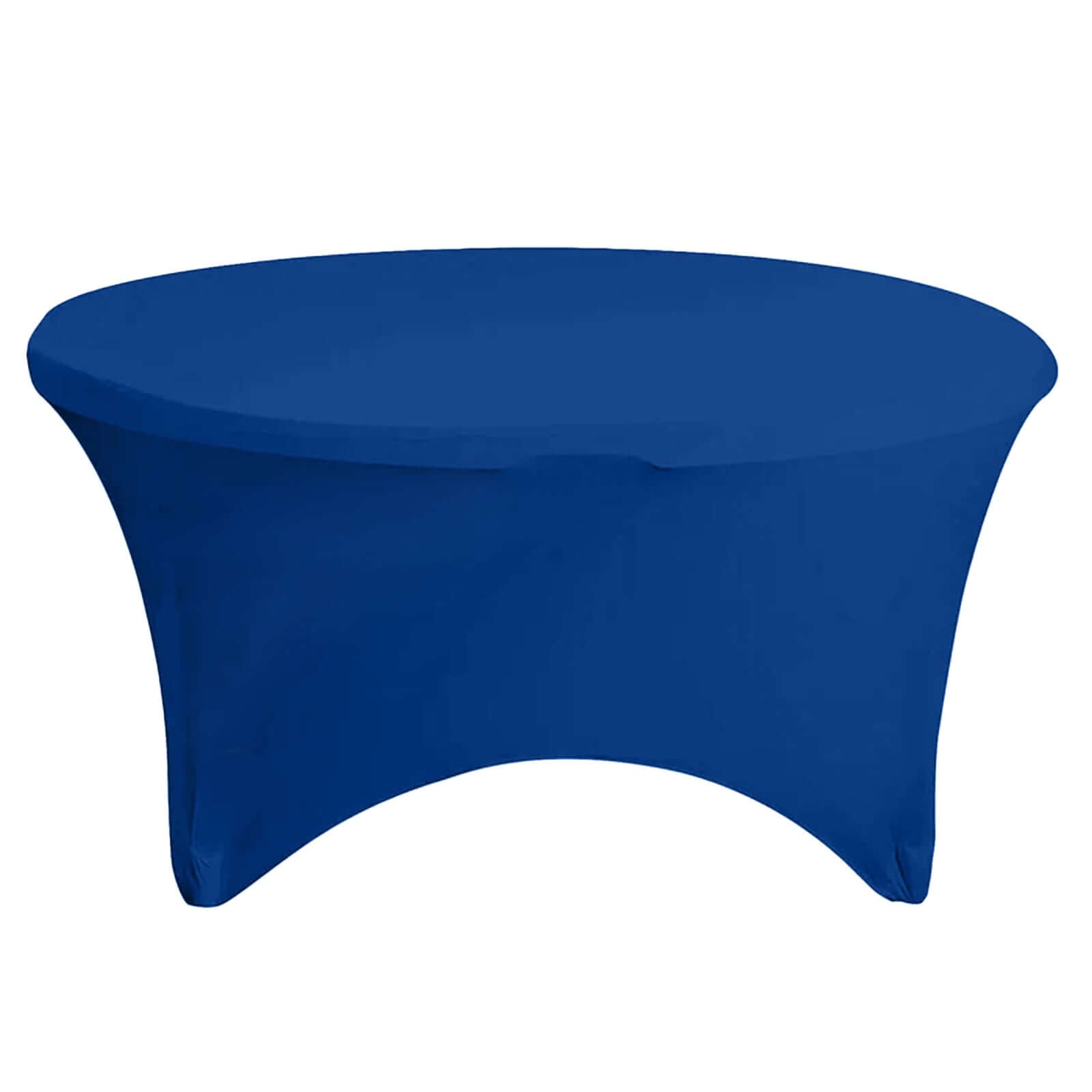 Royal Blue Stretch Spandex 5ft Round Tablecloth - Durable and Form - Fitting for Weddings and Parties