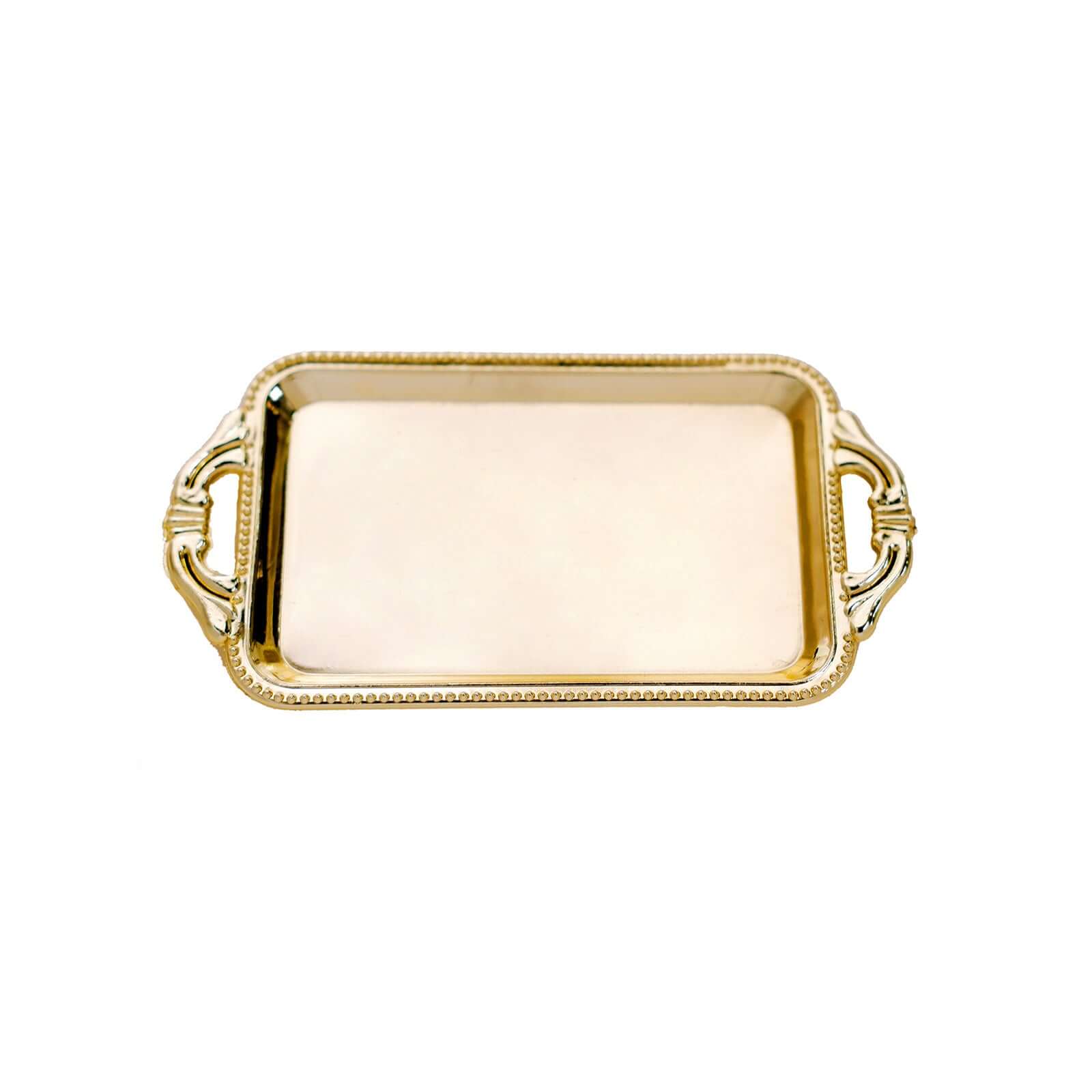 12-Piece Gold Rectangular Mini Display Trays for Candy and Party Favors