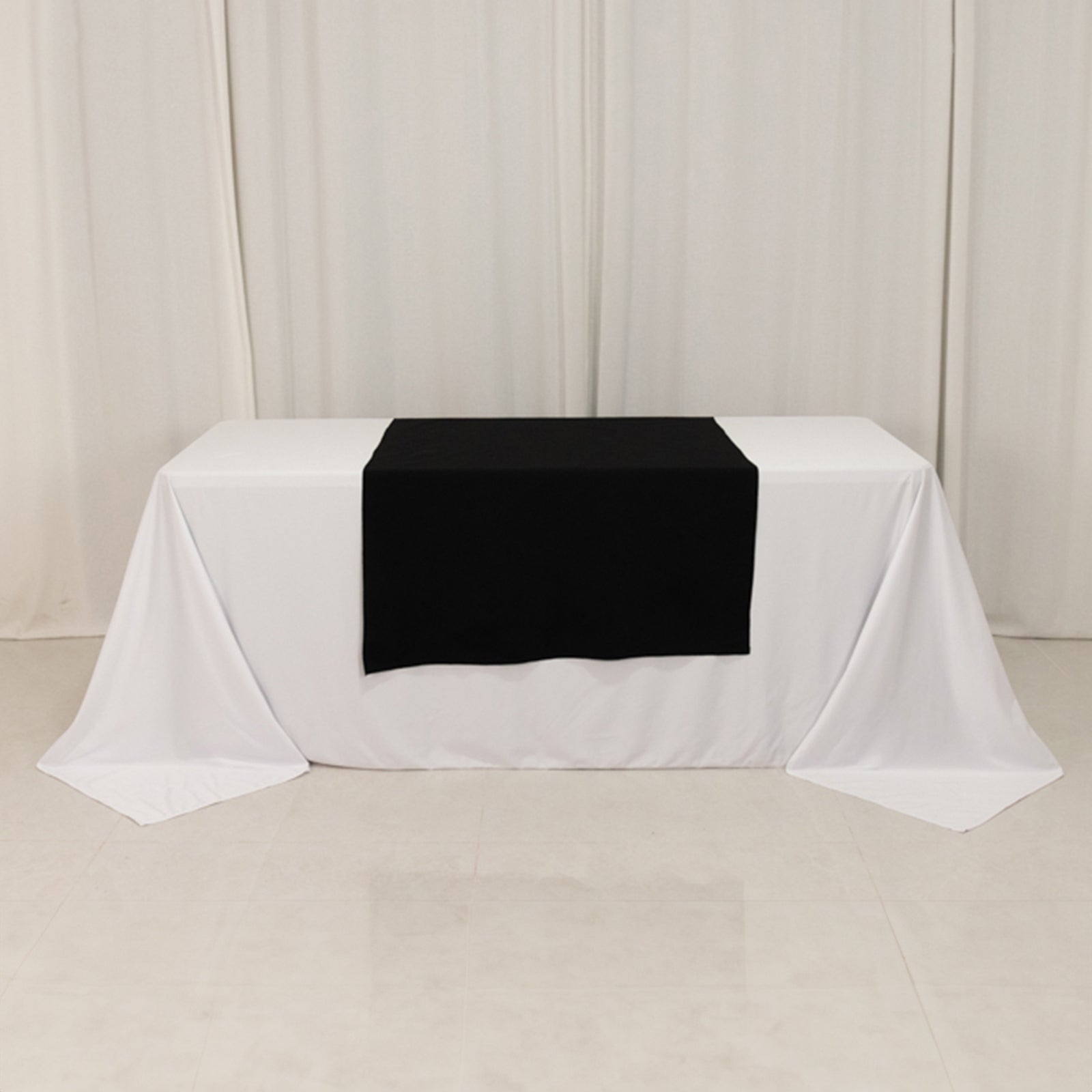 Hot! Extra Wide Sublimation Printable Black Premium Polyester 36x72 Table Runner