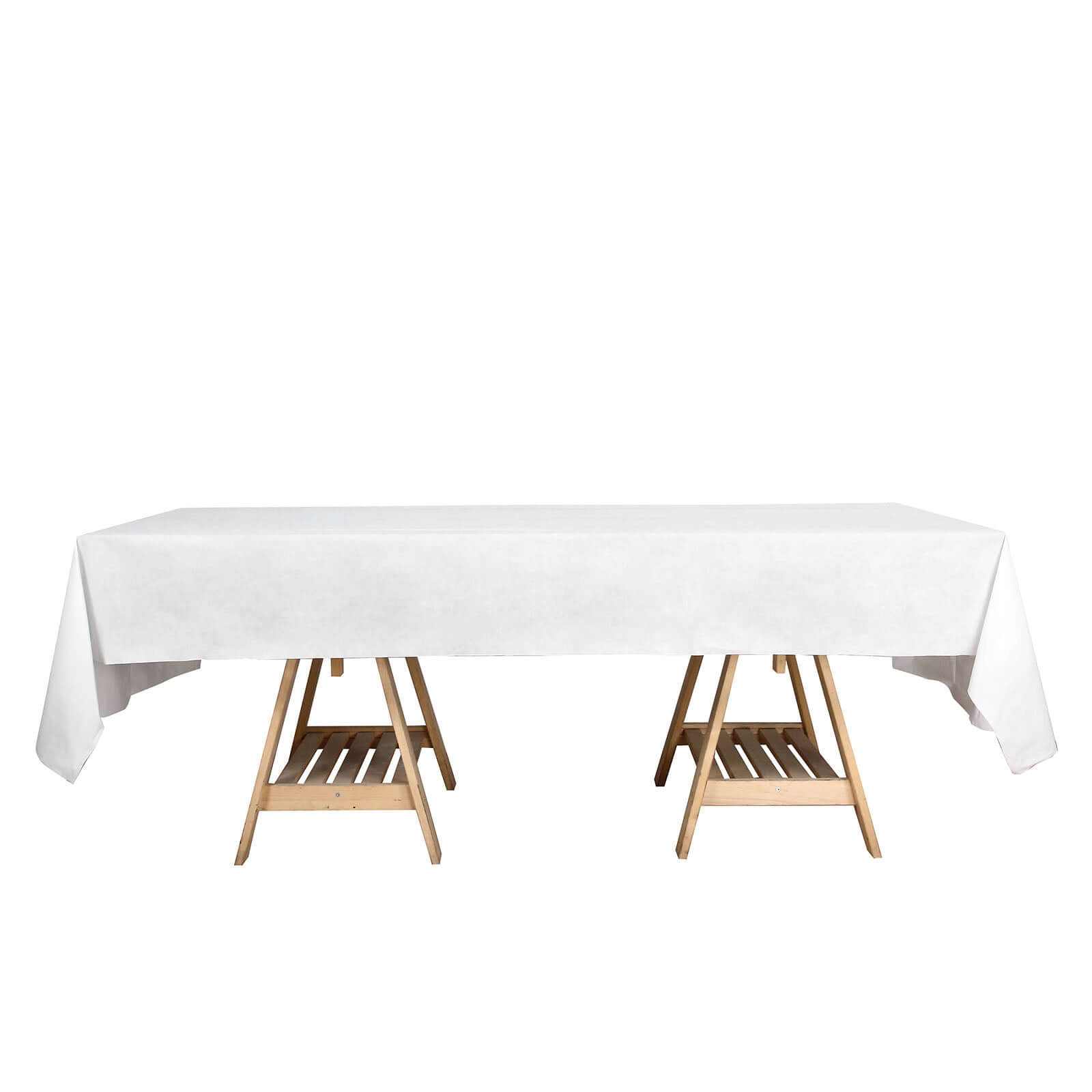 Disposable White Airlaid Rectangle Tablecloth 50x108 - Linen - Like for Easy Cleanup