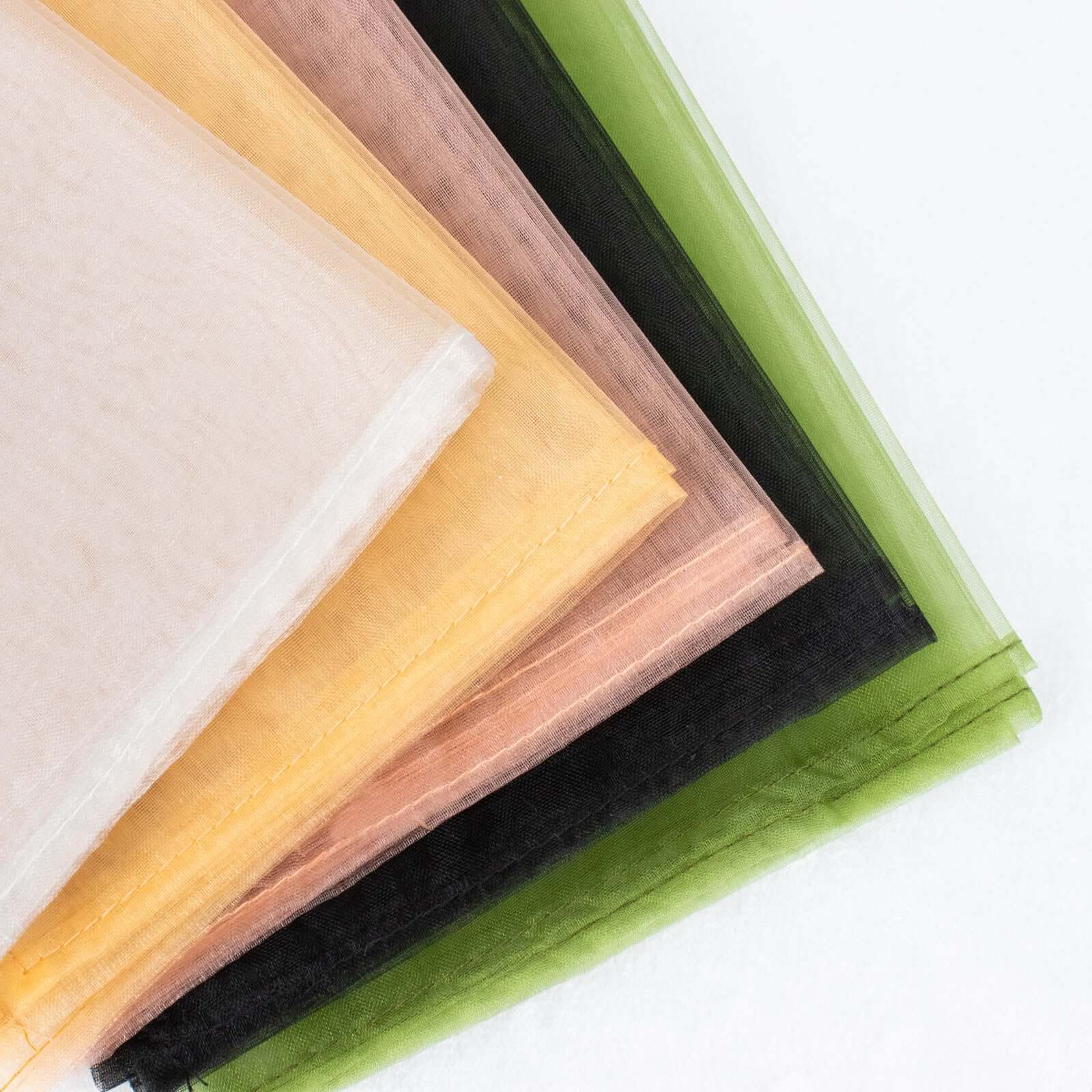 Great Deal! 10-Pack of 23x23 Black Organza Sheer Dinner Napkins
