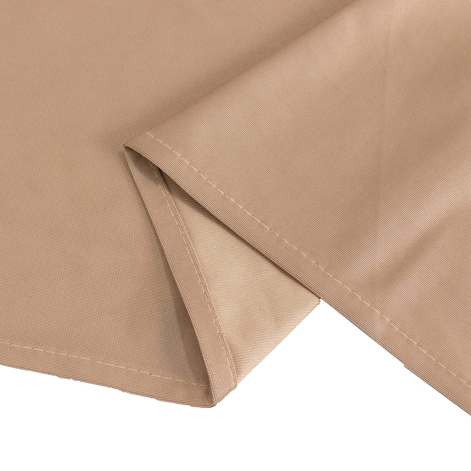 Premium Wrinkle-Free & Stain-Resistant Nude 70x70 Scuba Table Overlay