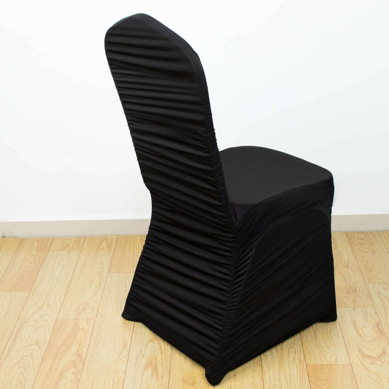 Black Premium Spandex Rouge Stretch Slip-On Cover for Banquet Chairs