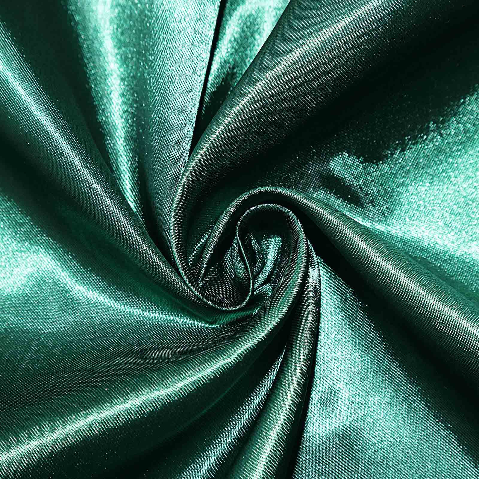 Hot Sale! Seamless Satin Rectangular Tablecloth in Hunter Emerald Green, 90x156 Inches