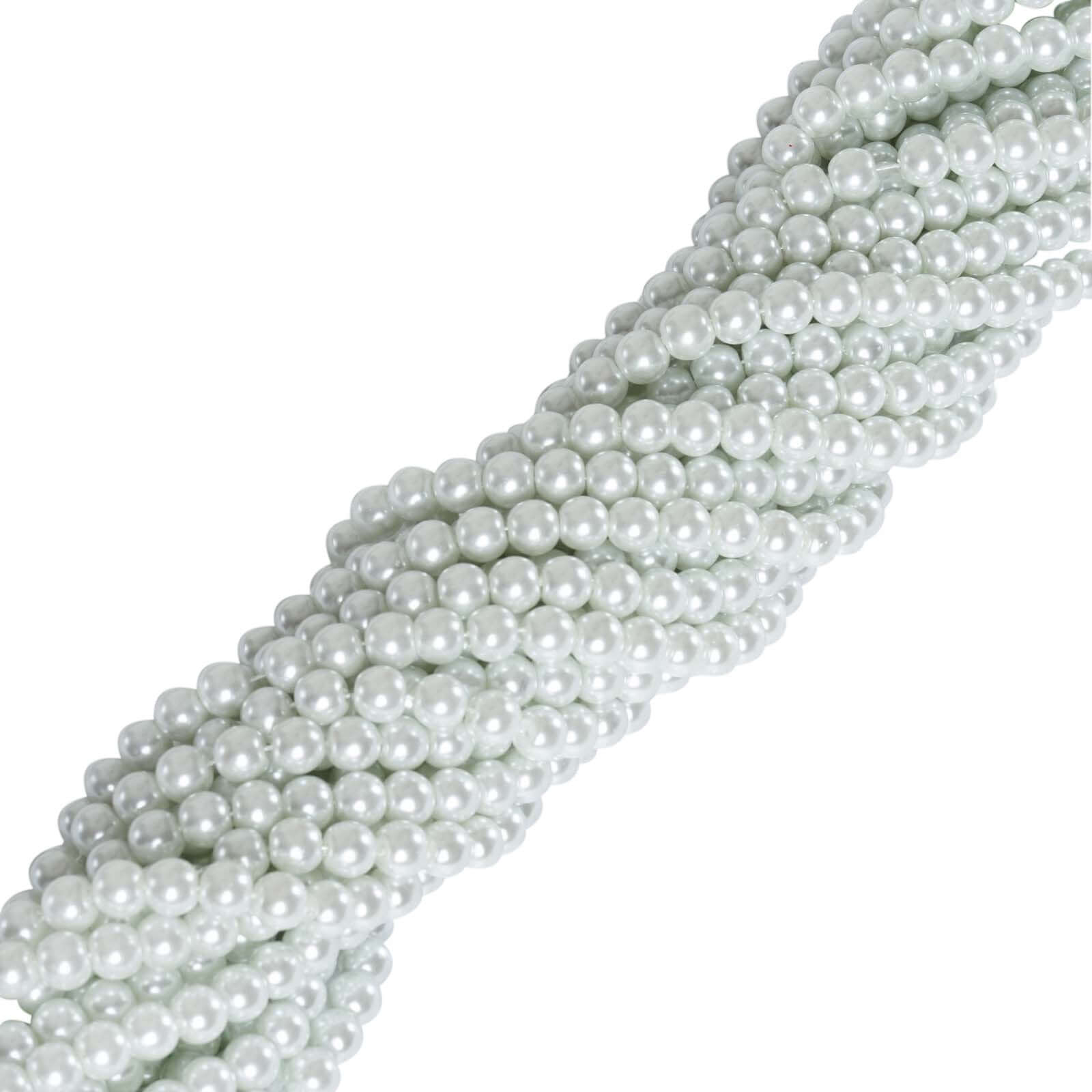 Hot Deal! 10-Pack White 8mm Faux Mother of Pearls Beads for DIY Crafts