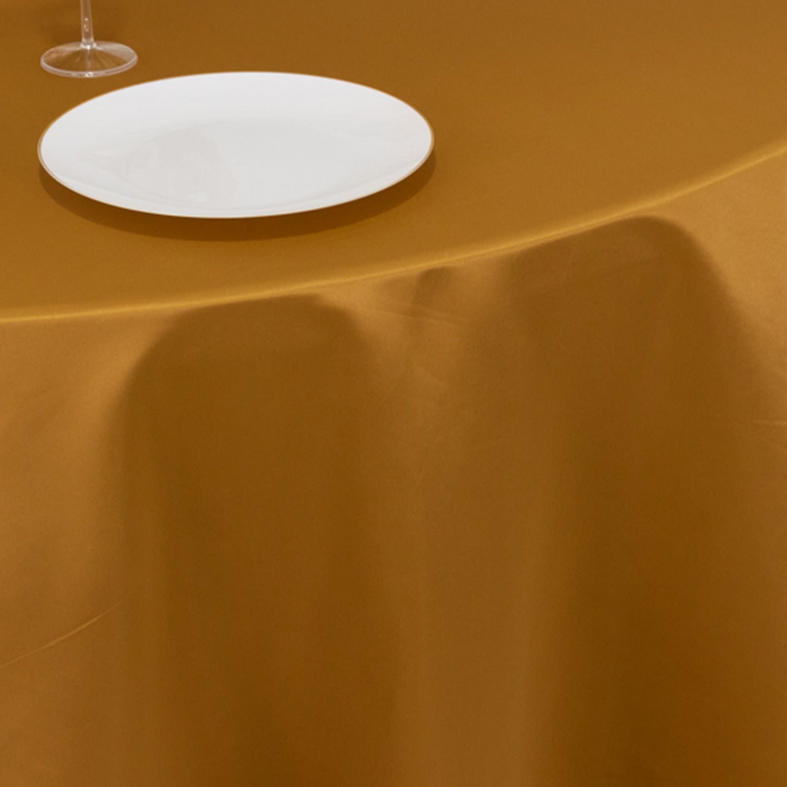Exclusive Gold Lamour Satin 120-Inch Round Tablecloth for Upscale Events