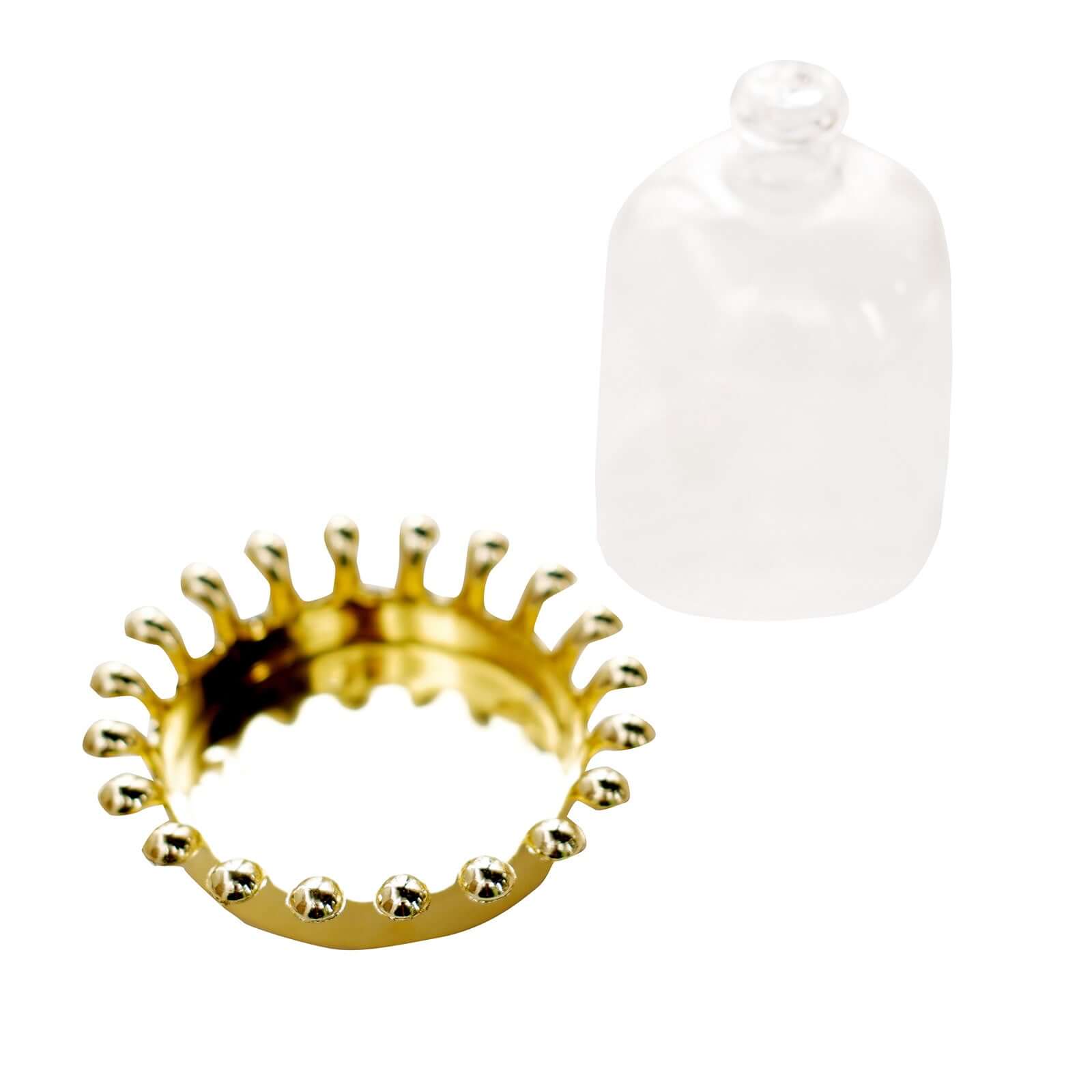 12-Pack Gold & Clear Mini Crown Plastic Treats Party Favor Boxes - Perfect for Special Events