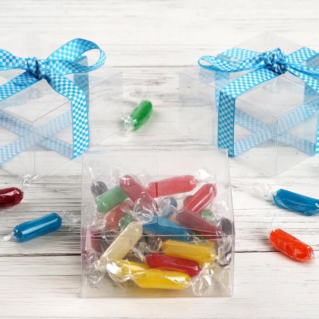 Get 25-Pack of 4x4x2 Clear PVC Cake and Cupcake Party Favor Gift Boxes for DIY Fun