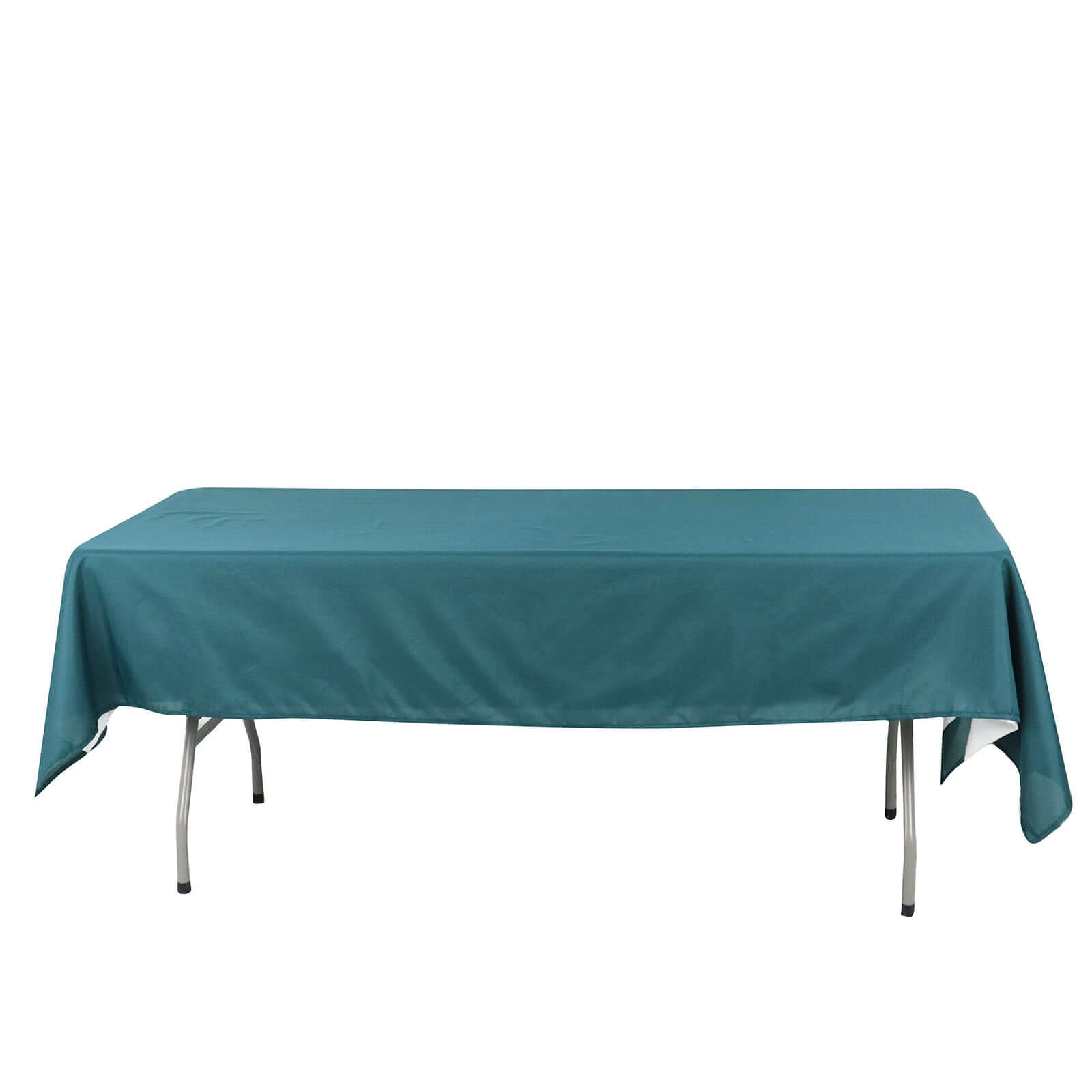 Super Durable and Stylish Polyester Rectangle Tablecloth in Peacock Teal - 60x102