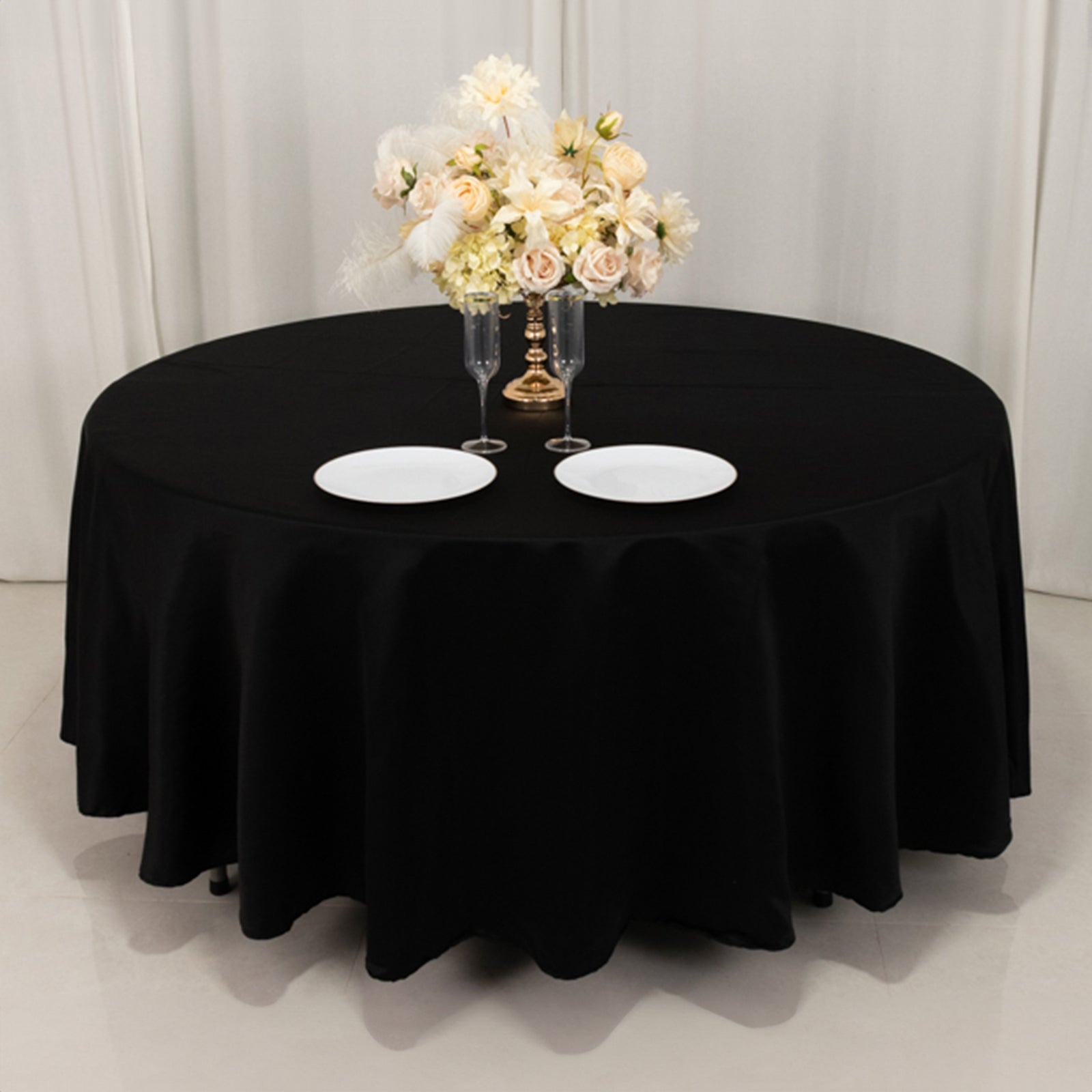 Black Durable Silk-Like Lamour Satin 108