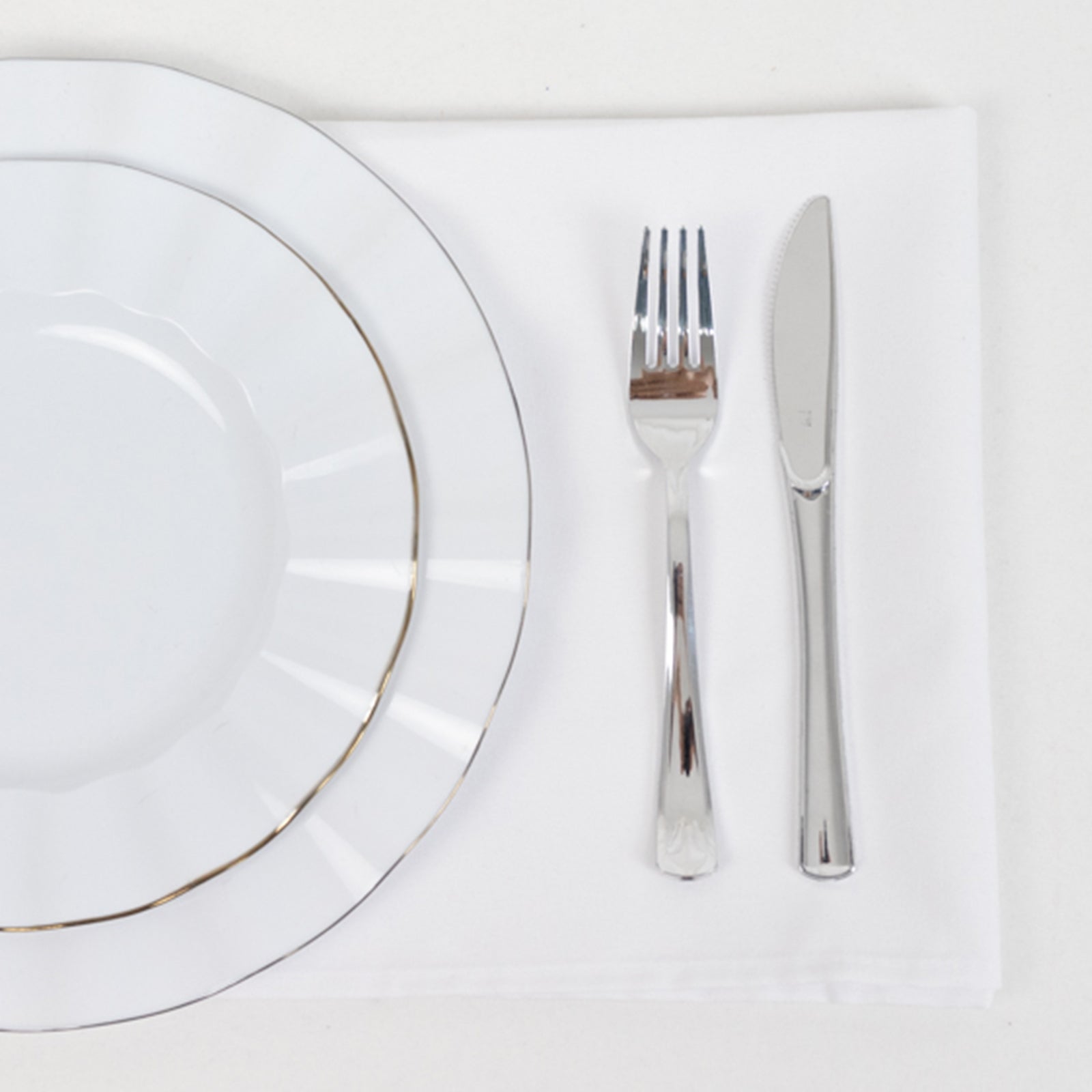 5-Piece Set of 20x20 Wrinkle-Resistant White Cotton Blend Dinner Napkins for Daily Use