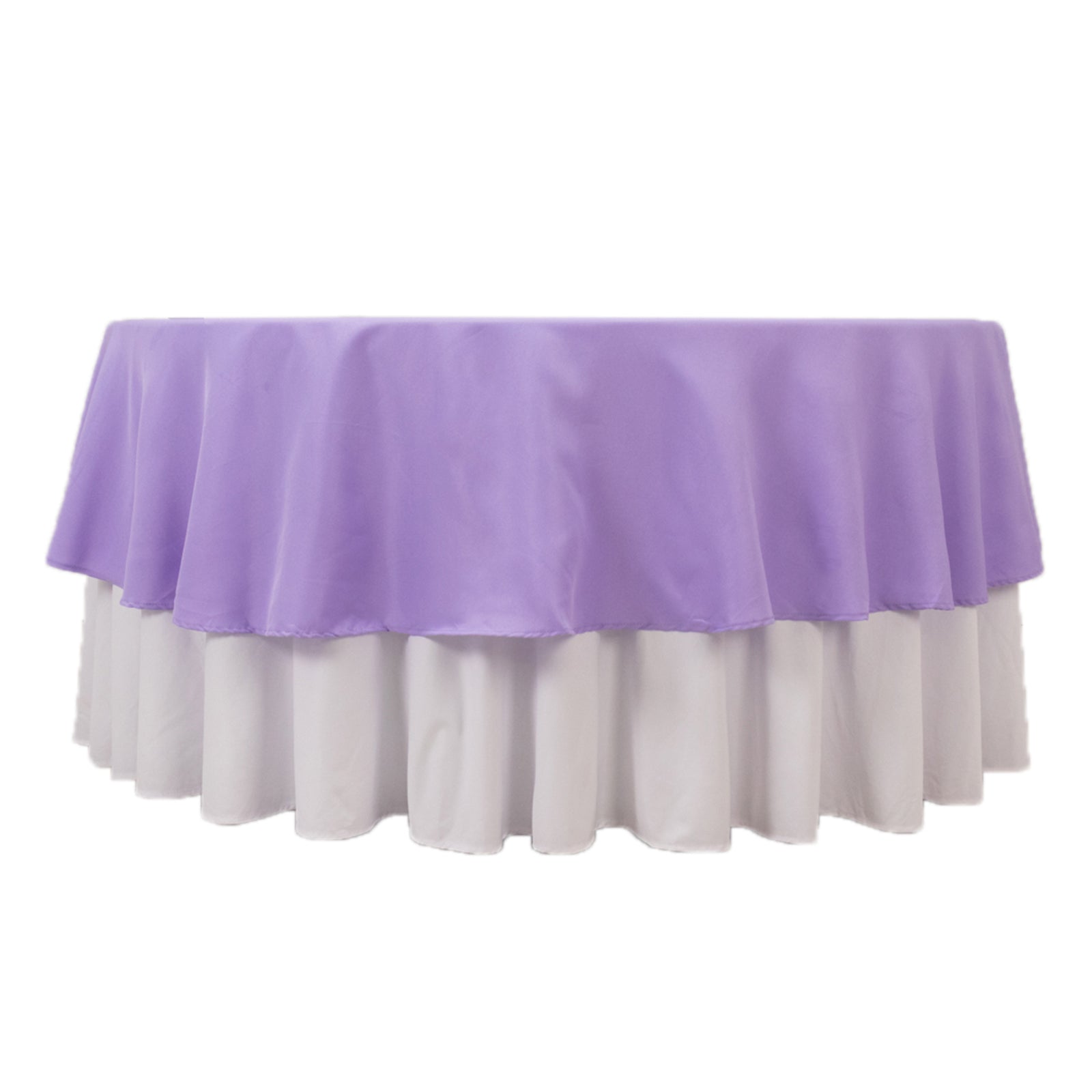 Premium Polyester 90 Round Tablecloth Lavender Lilac - Stain and Wrinkle-Resistant Design with 220GSM Thickness Table Cover