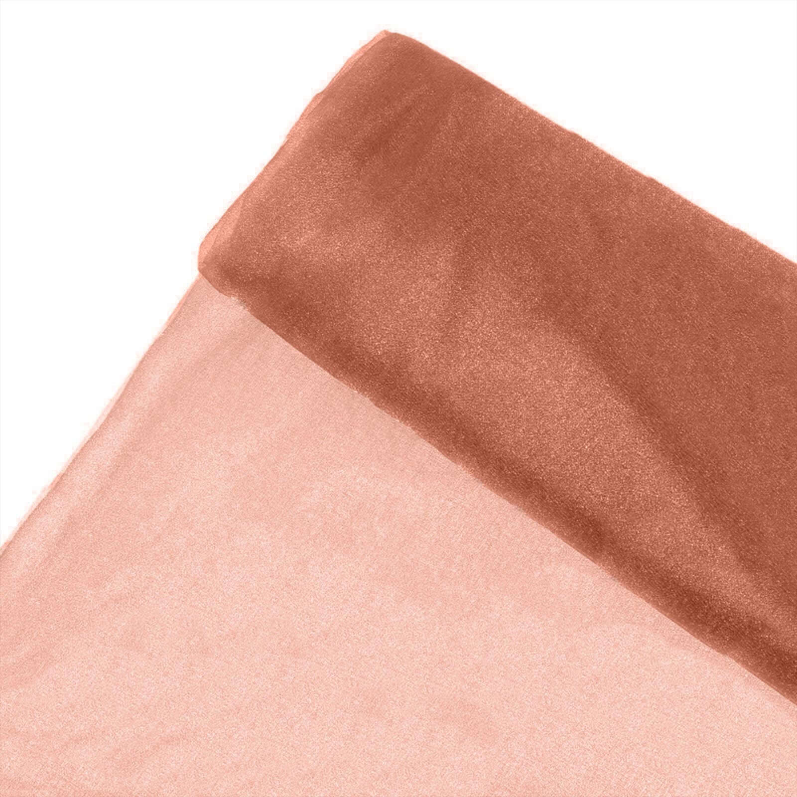 54-Inch Wide, 10-Yard Terracotta (Rust) High-Quality Sheer Chiffon Fabric Bolt for DIY