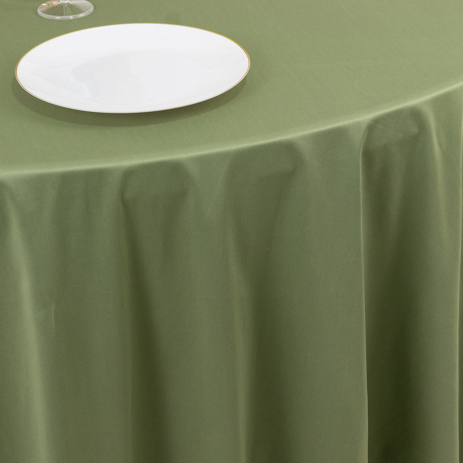 Wrinkle-Free & Stain-Resistant Premium Scuba 108-Inch Round Dusty Sage Green Tablecloth