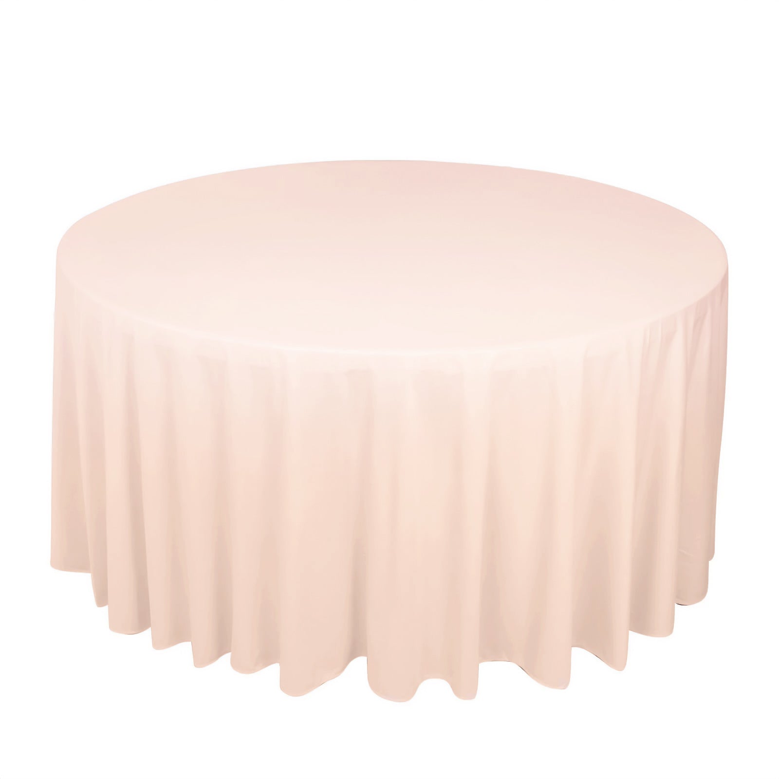 Blush Premium Scuba 120' Round Wrinkle & Stain-Free Tablecloth
