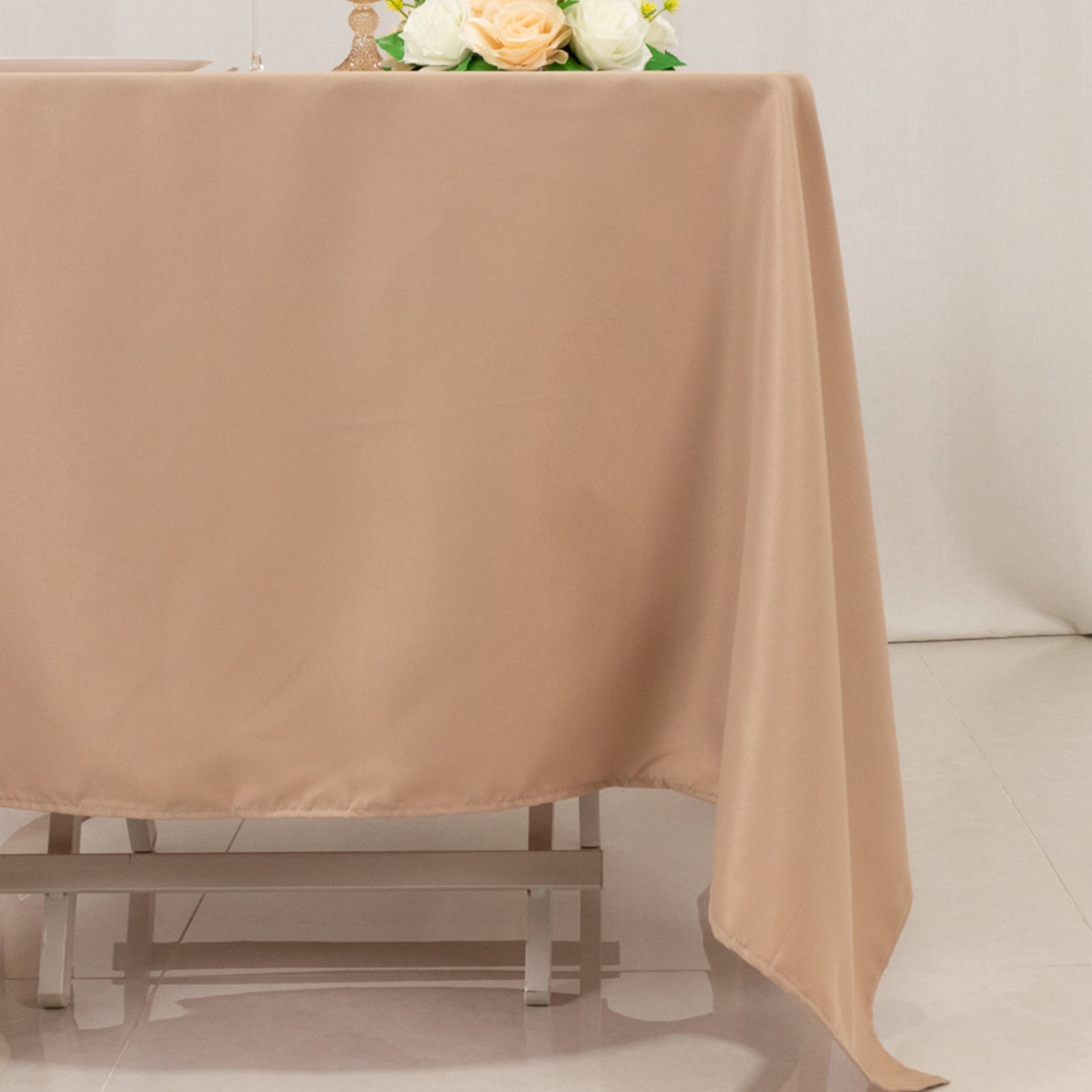 Hot Deal! 70x70 Nude 220GSM Wrinkle-Resistant Premium Polyester Square Table Cover